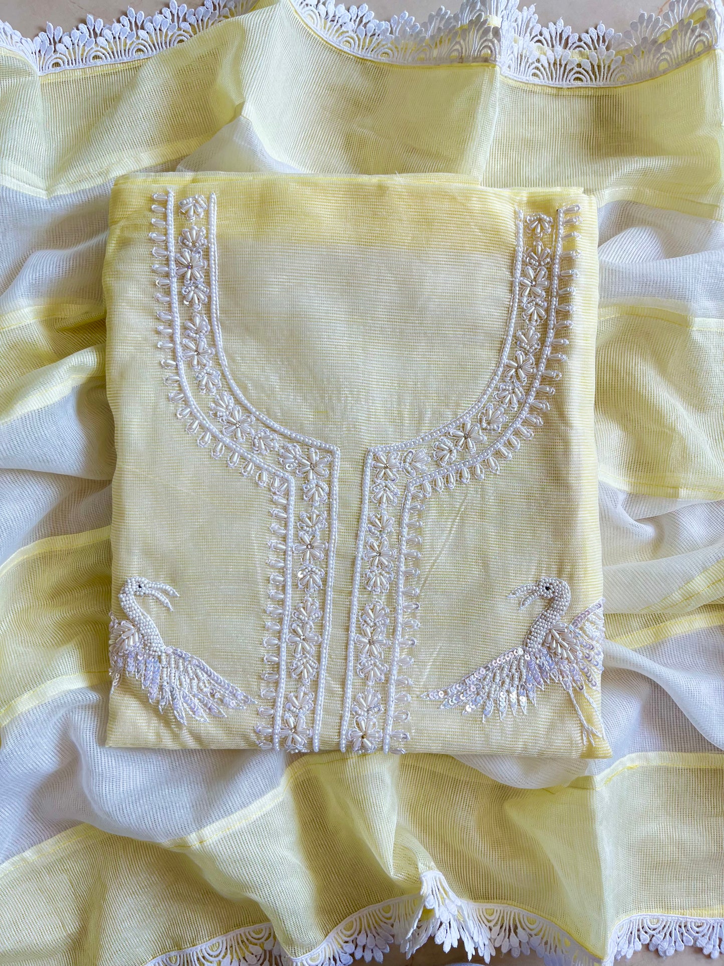 Kota doria pearlwork suits