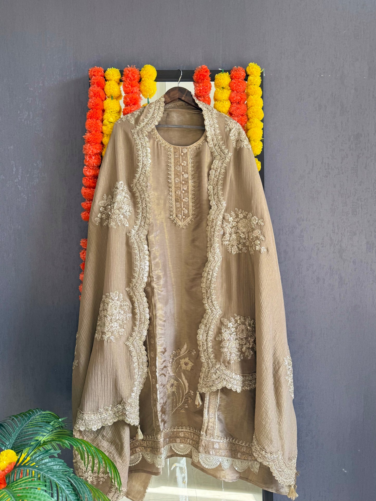 Luxurious Benarsi Tissue silk suit