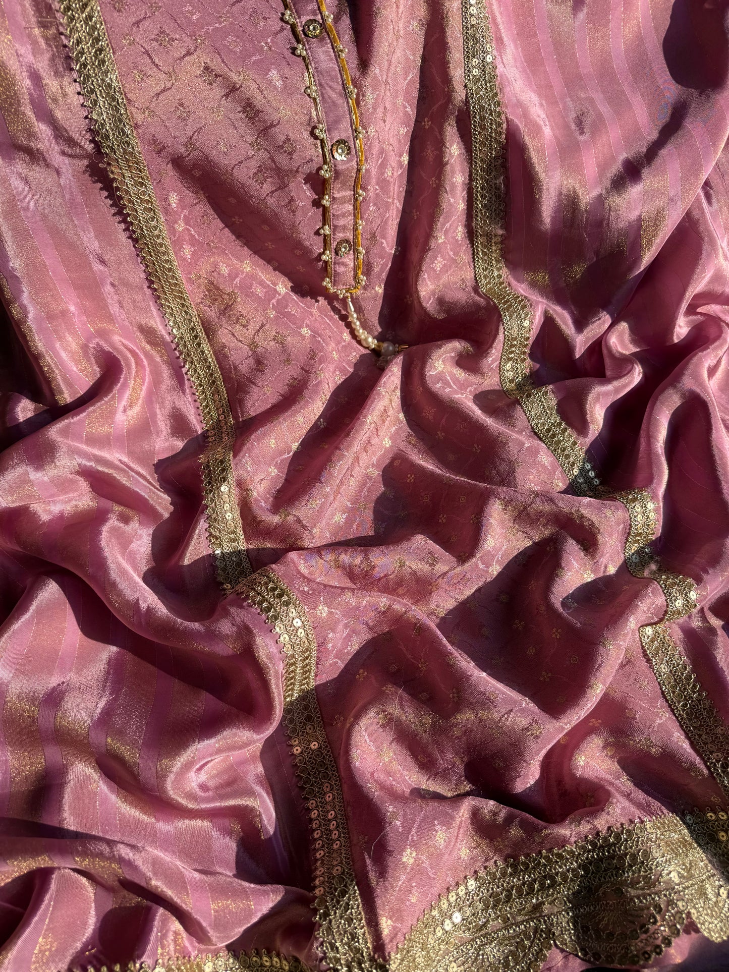 Pearl Benarsi Tissue silk suit
