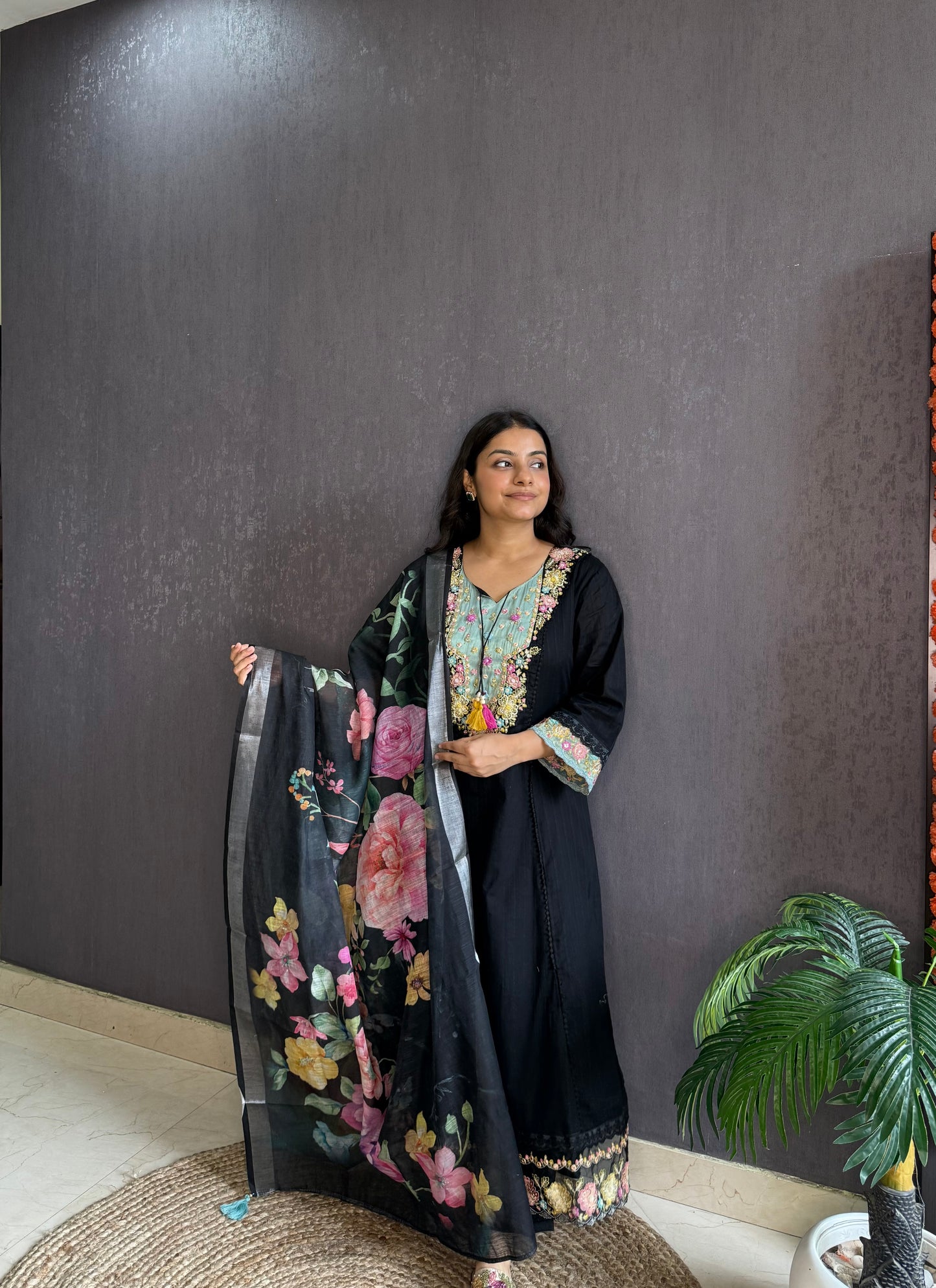 Aline cotton Handwork suit