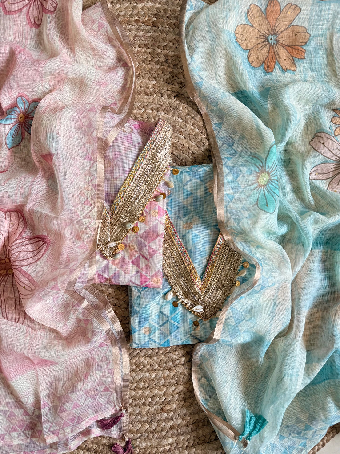 Kota doria lacework suit