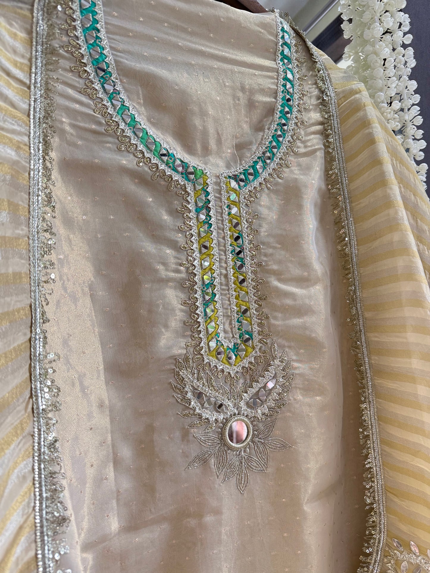 Luxurious Gotapatti ombré suit