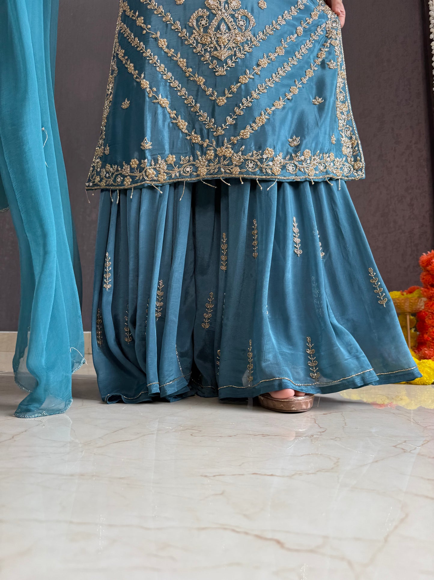 Handwork sharara set