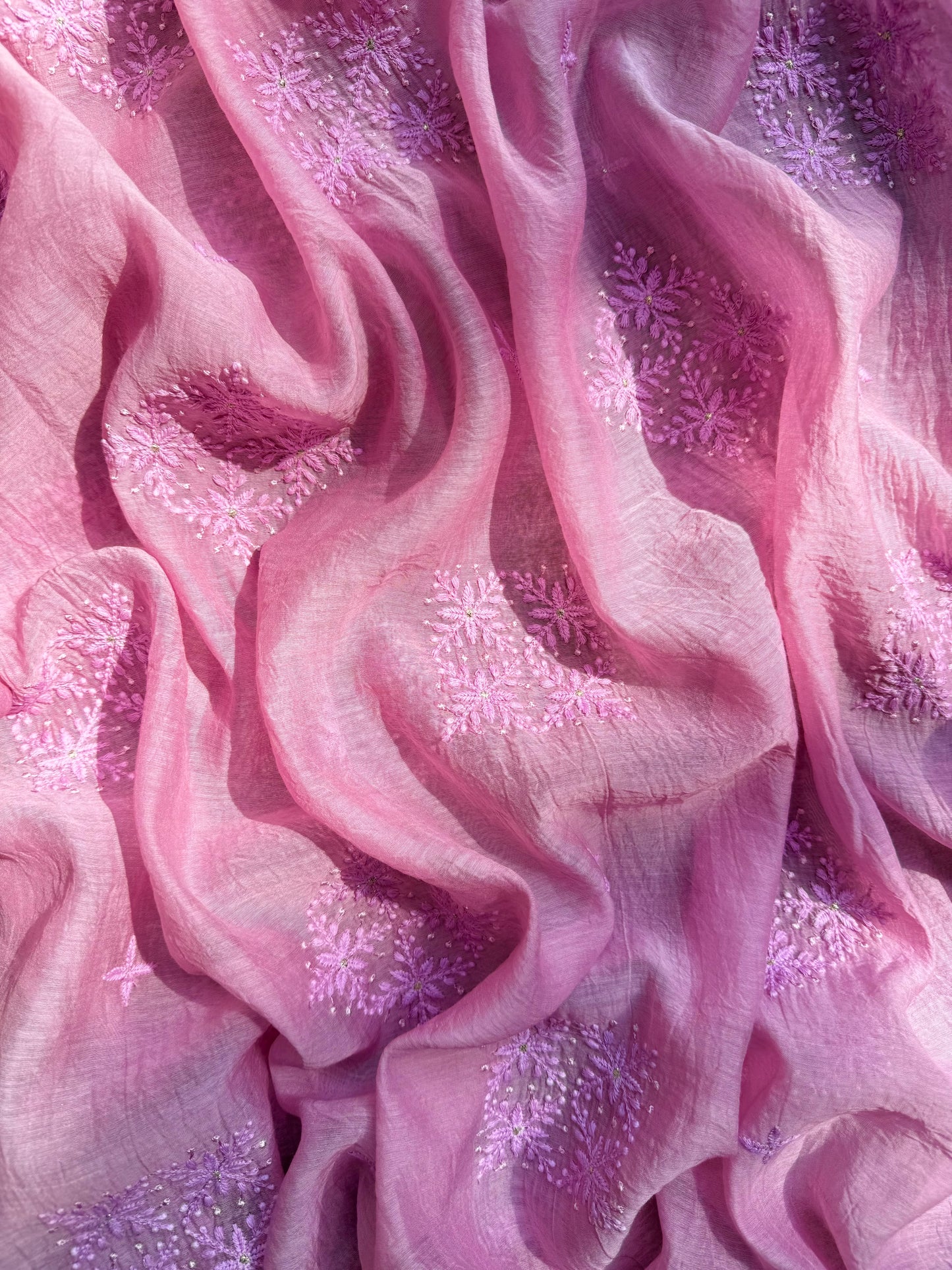 Luxurious Mul chanderi lucknowi handwork suit