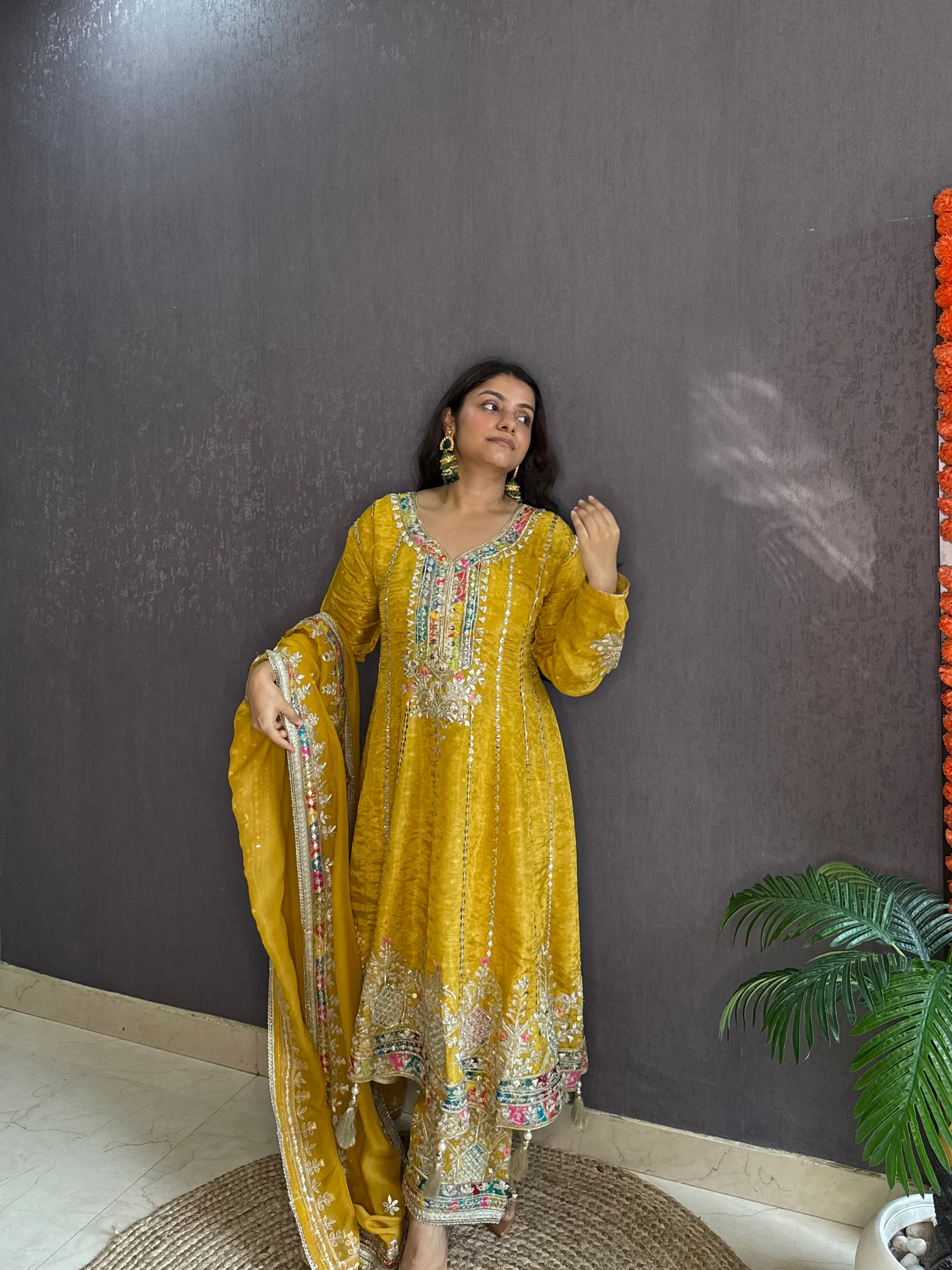 Luxurious gotapatti anarkali set