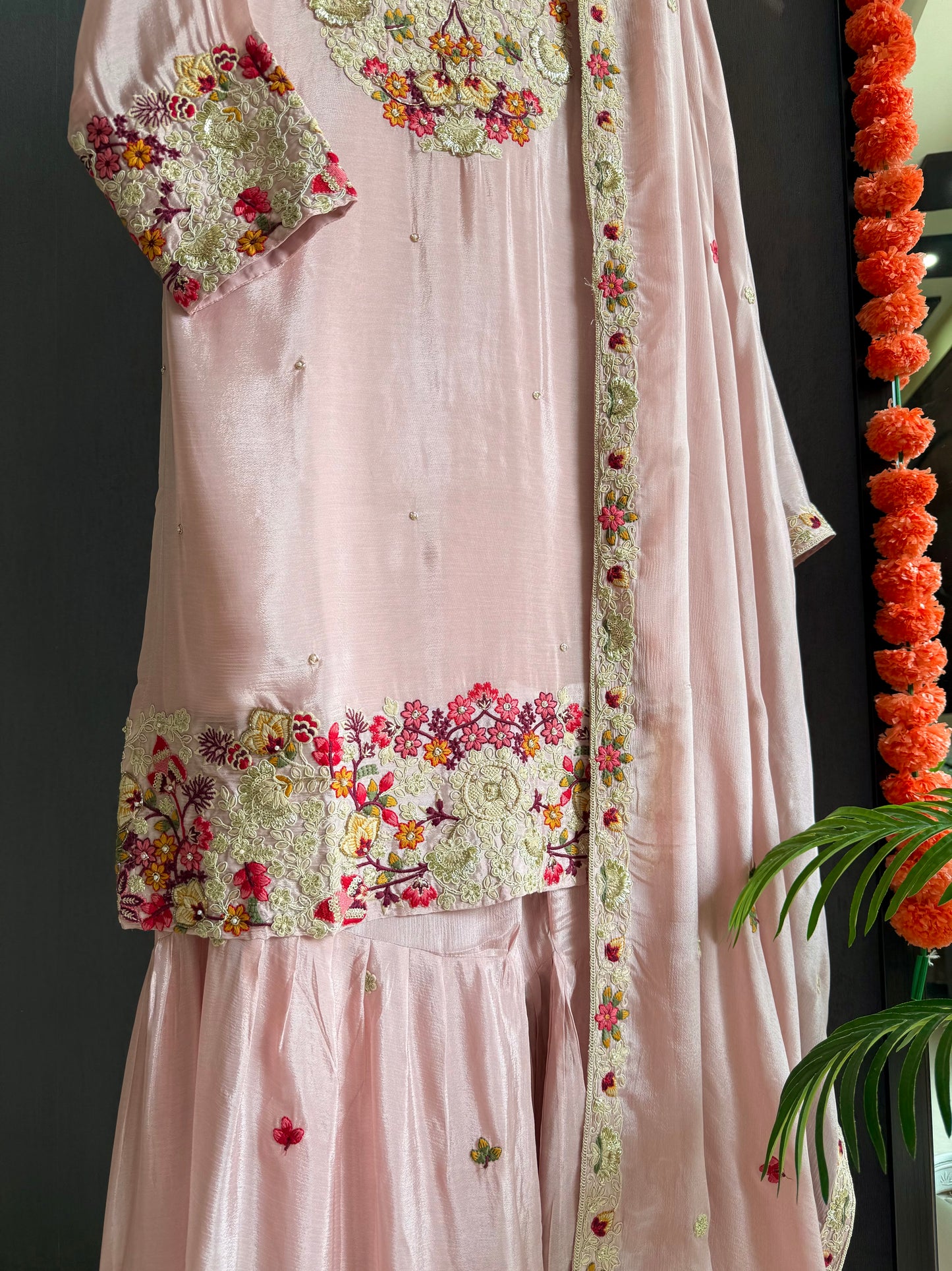 Luxurious handwork sharara set