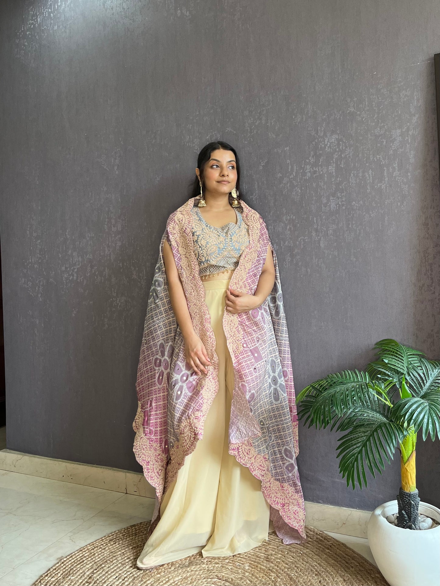 Aari work Cape set