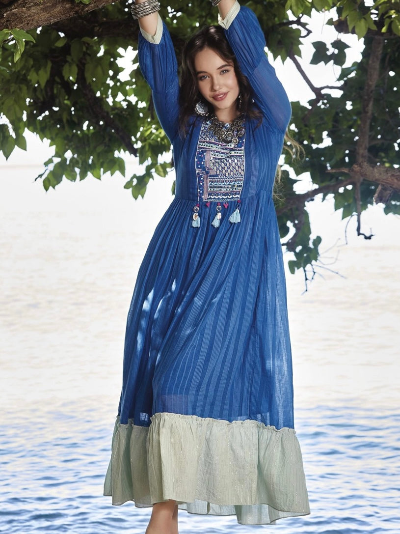 Mulmul Anarkali dress