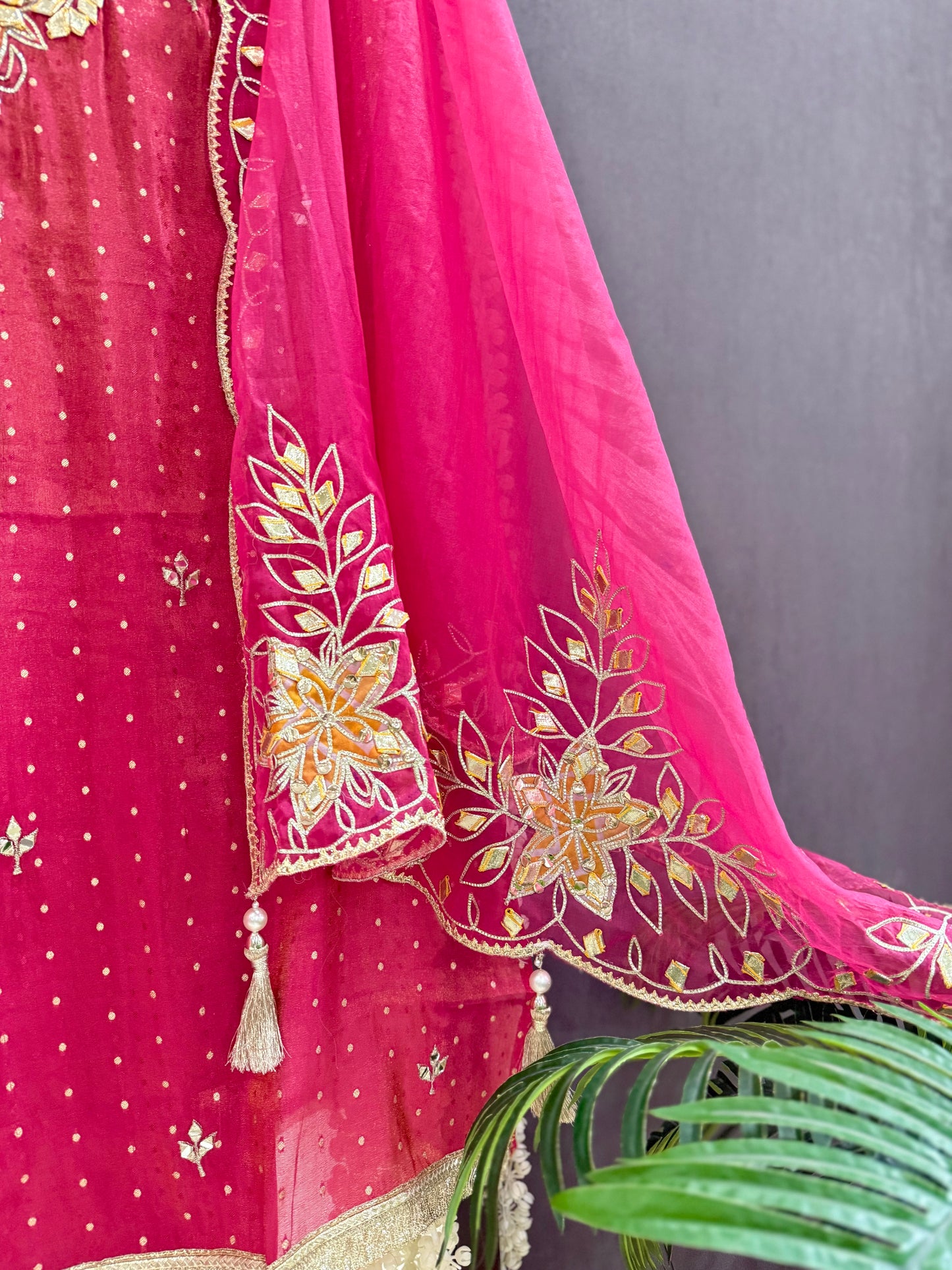 Premium Gotapatti Benarsi Tissue silk suit