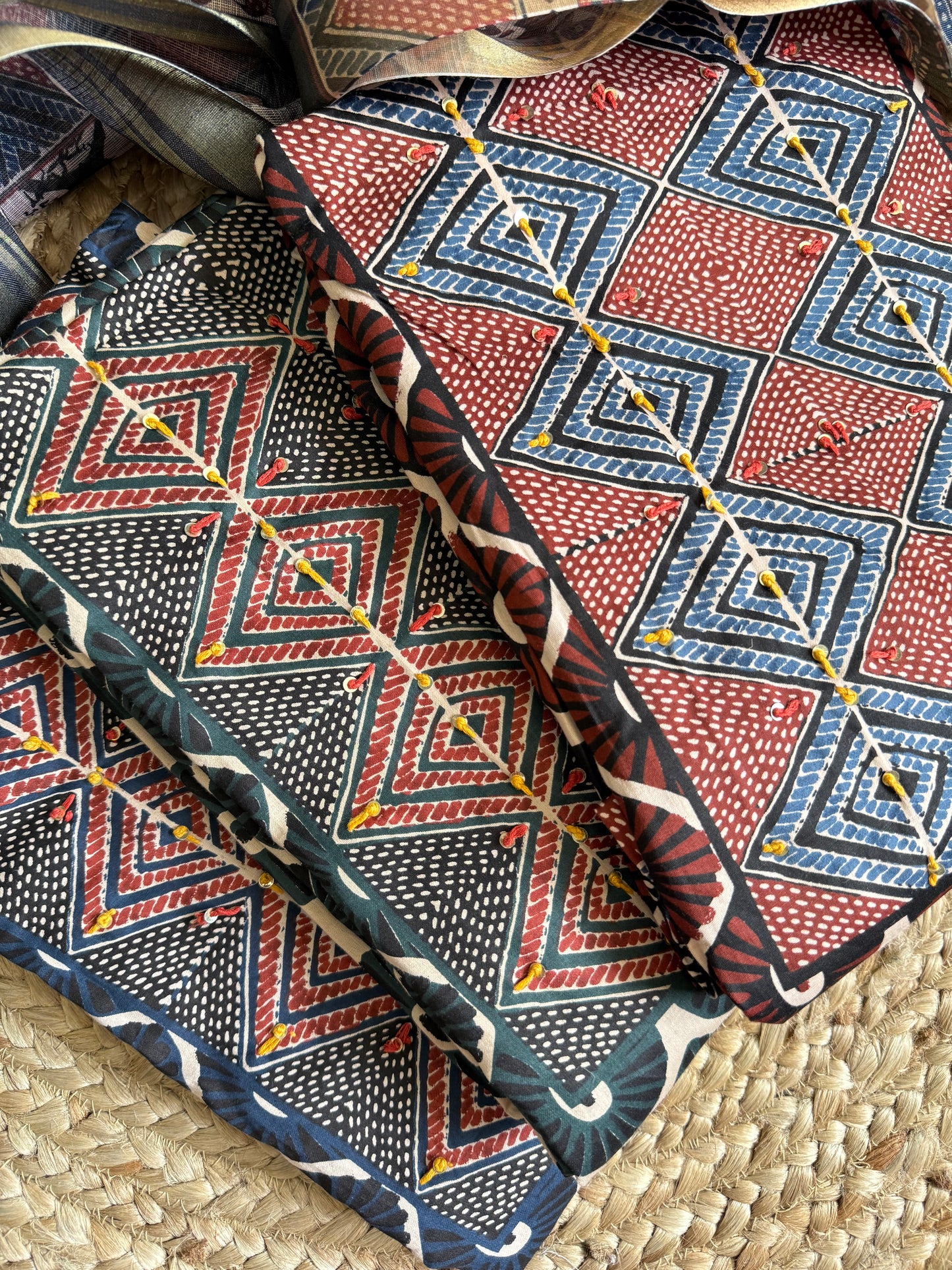 Pure cotton ajrakh suits
