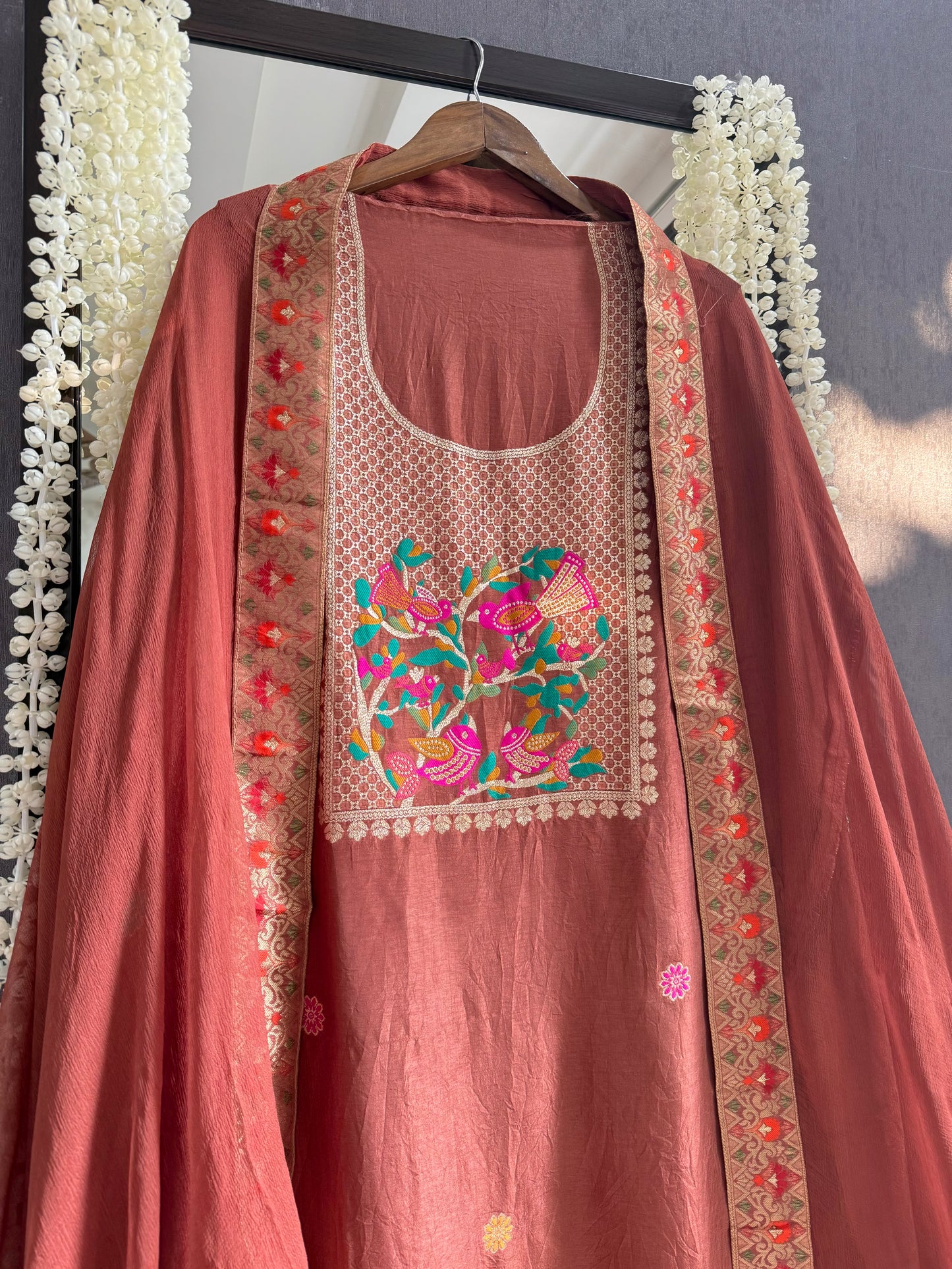 Meenakari Benarsi birds suit