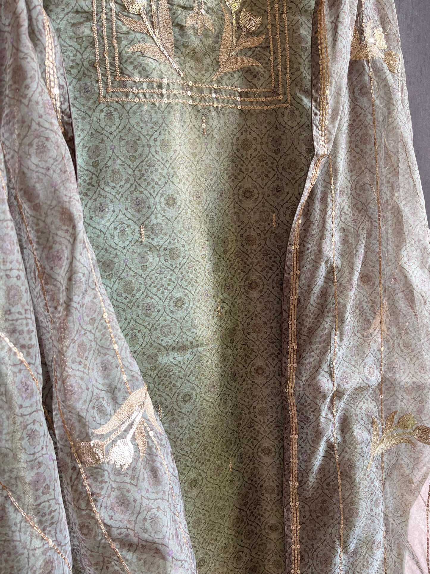 Marori aari work jacquard suit