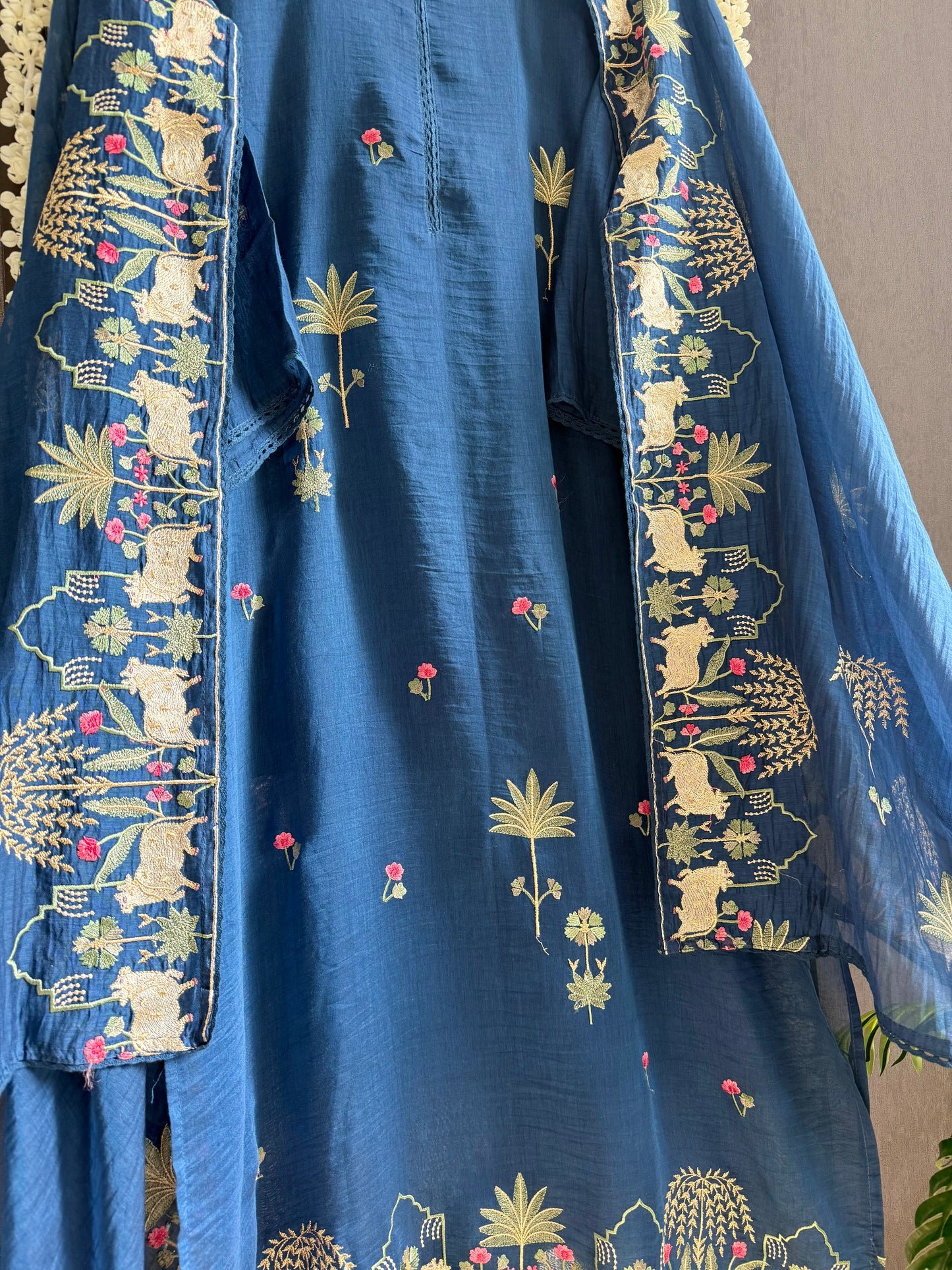 Luxurious Mul chanderi pichwai suit