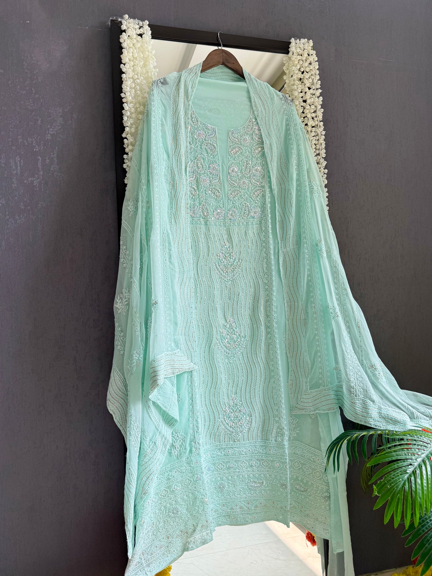 Lucknowi chikankari handwork suit
