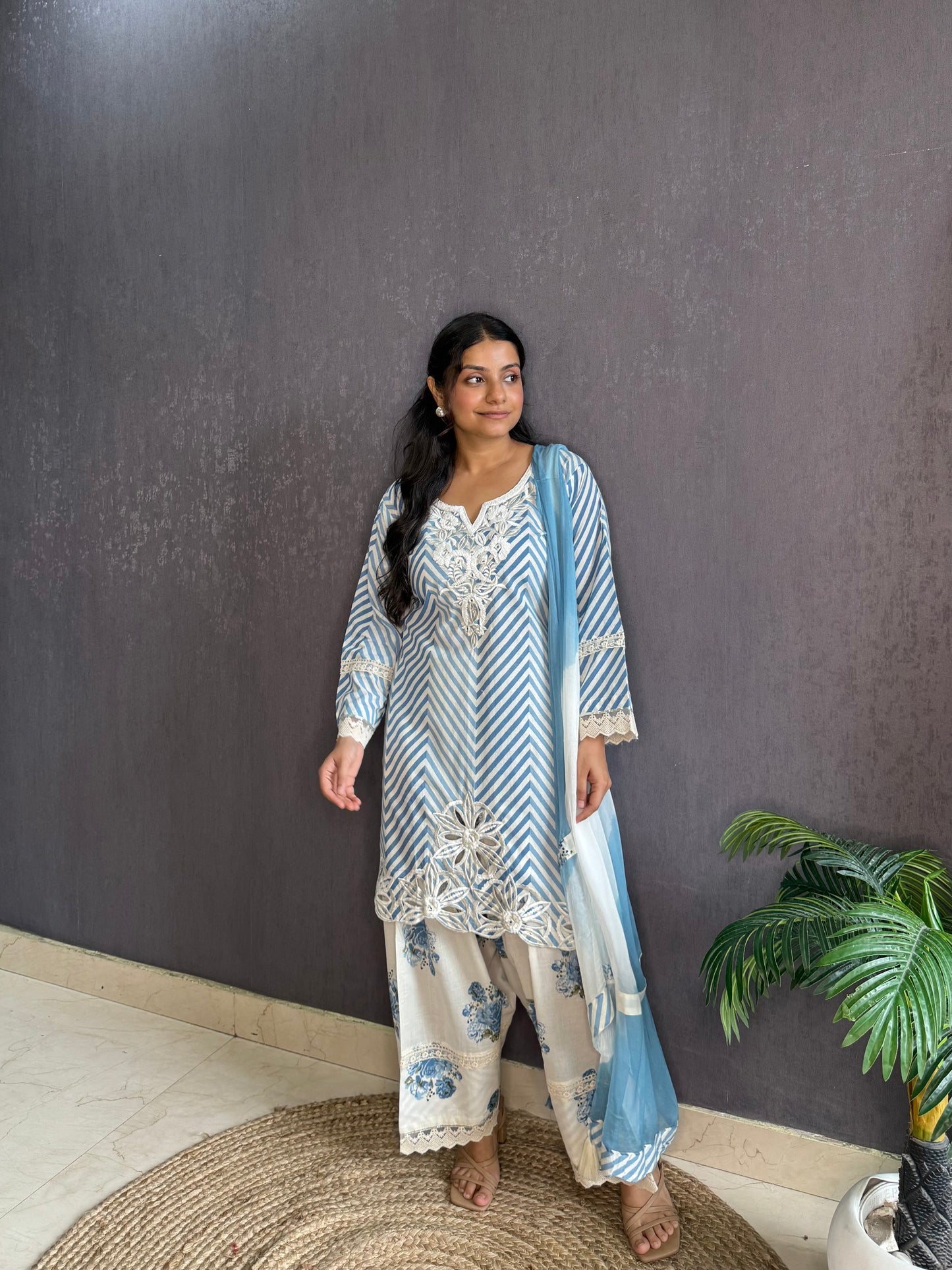 Pure cotton printed farshi kurta set