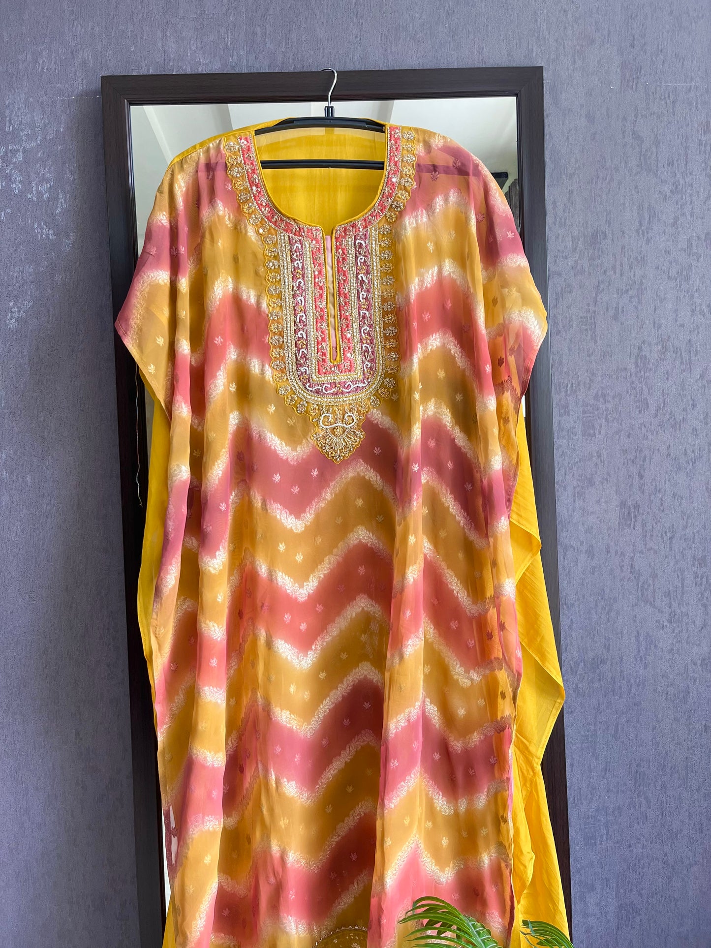 Benarsi organza handwork suit