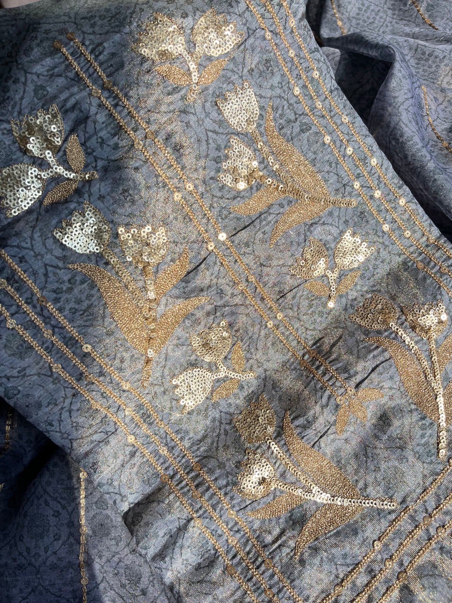 Marori aari work jacquard suit