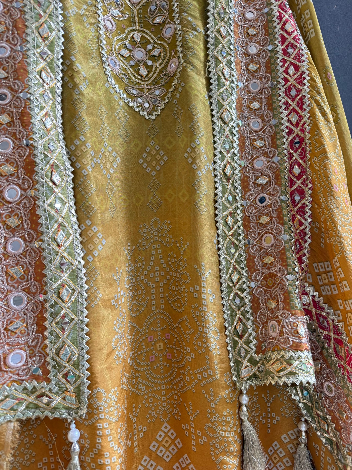 Luxurious bandhani ombré gotapatti suits