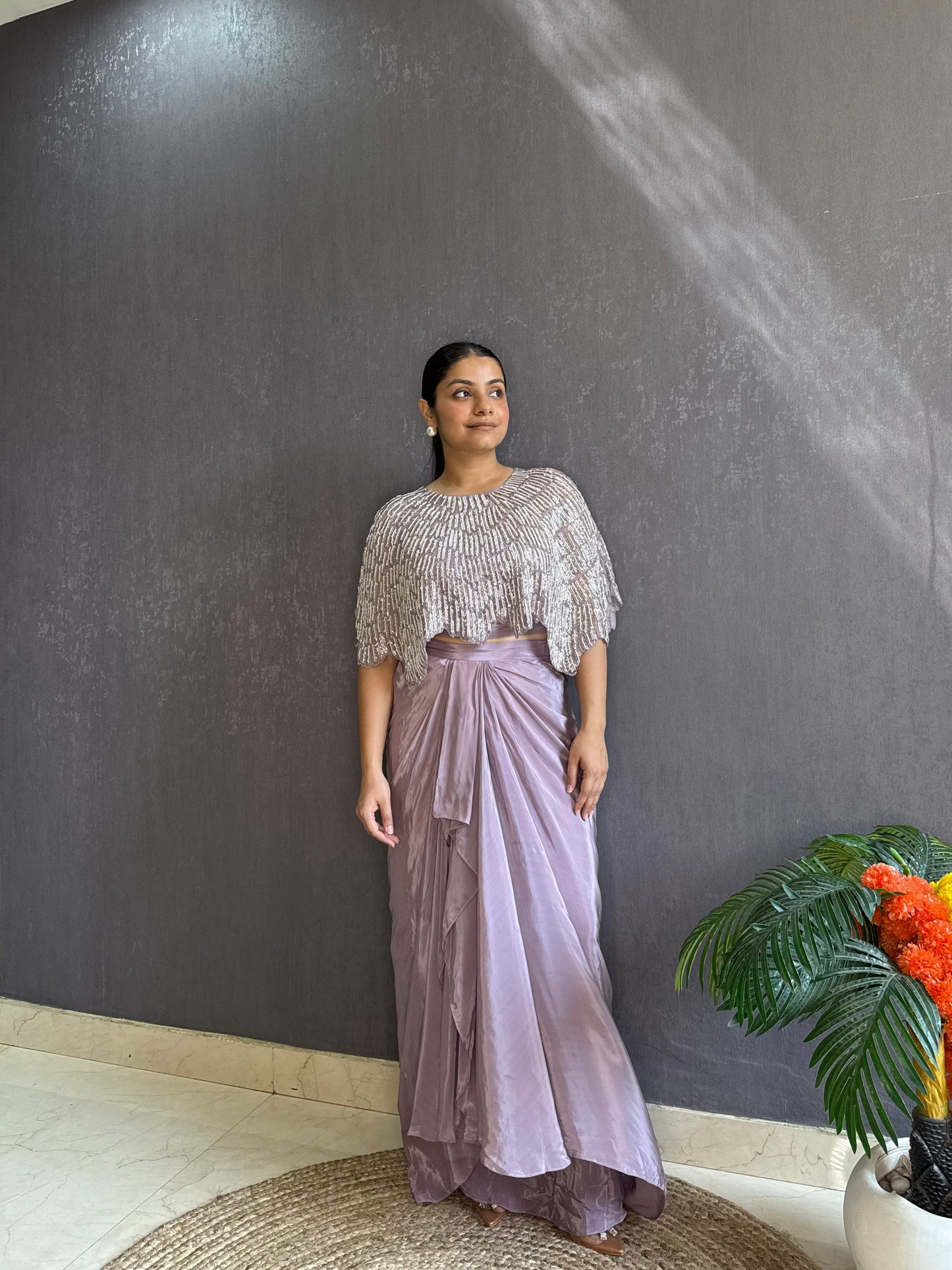 Dhoti skirt Cape set