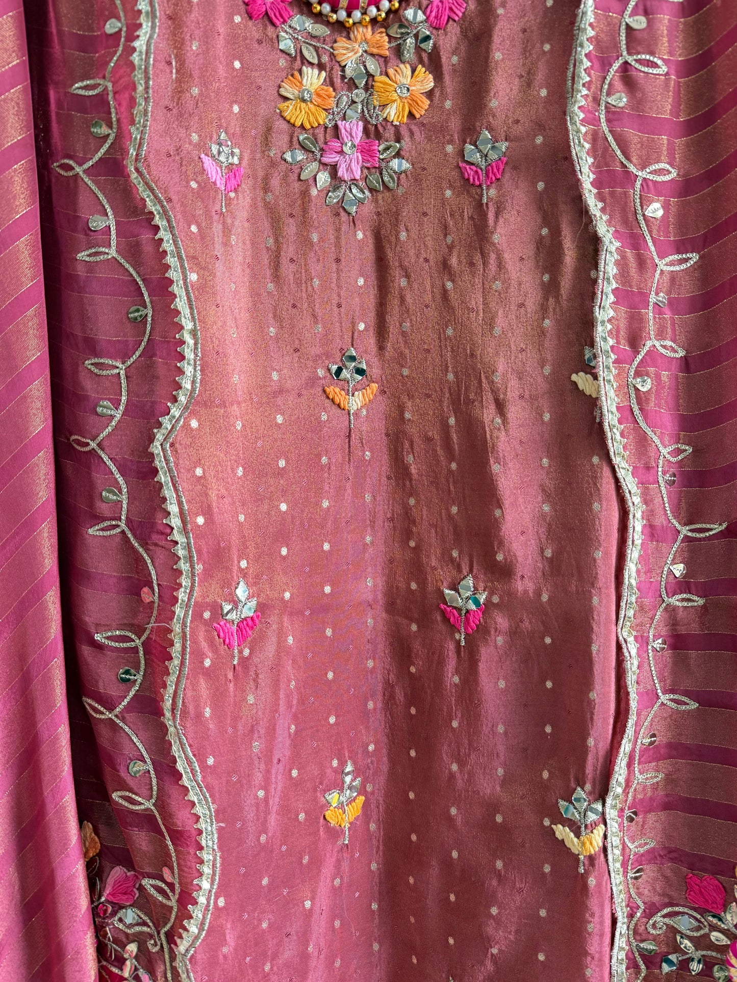 Luxurious Gotapatti Tissue silk suit