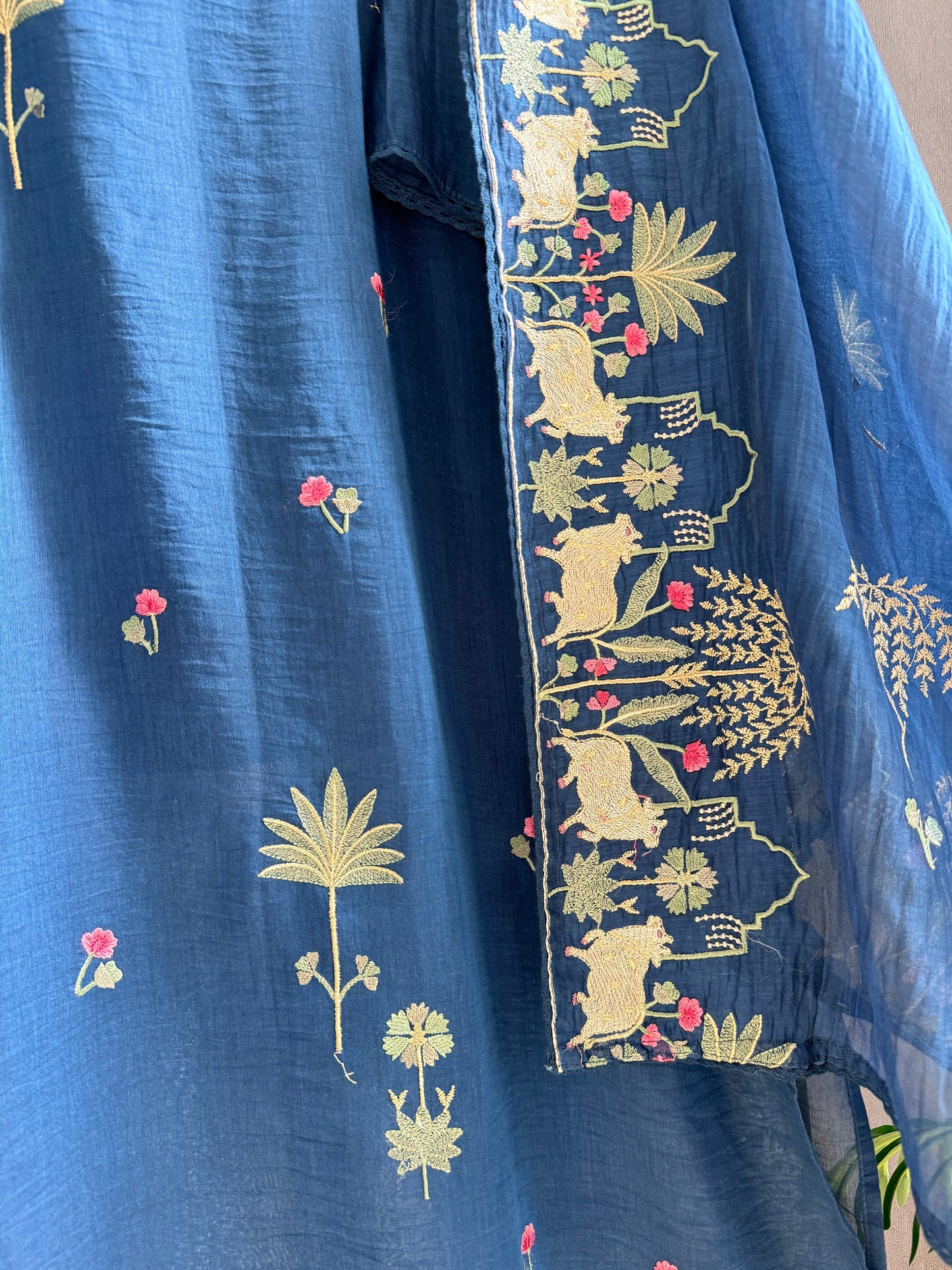 Luxurious Mul chanderi pichwai suit