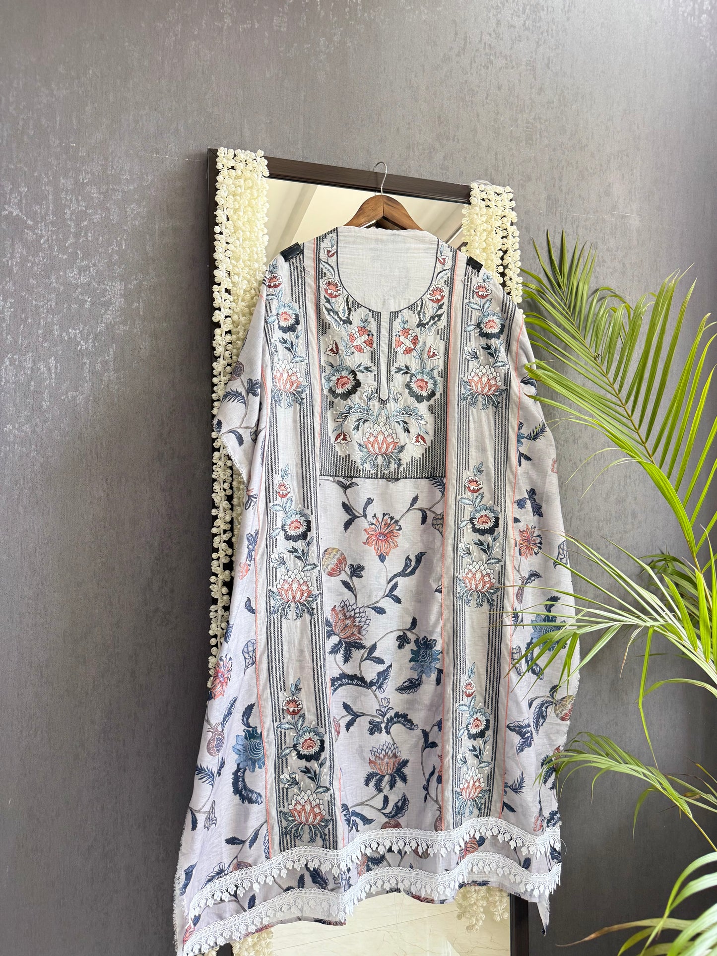 Luxurious Mul chanderi sanaganeri suit