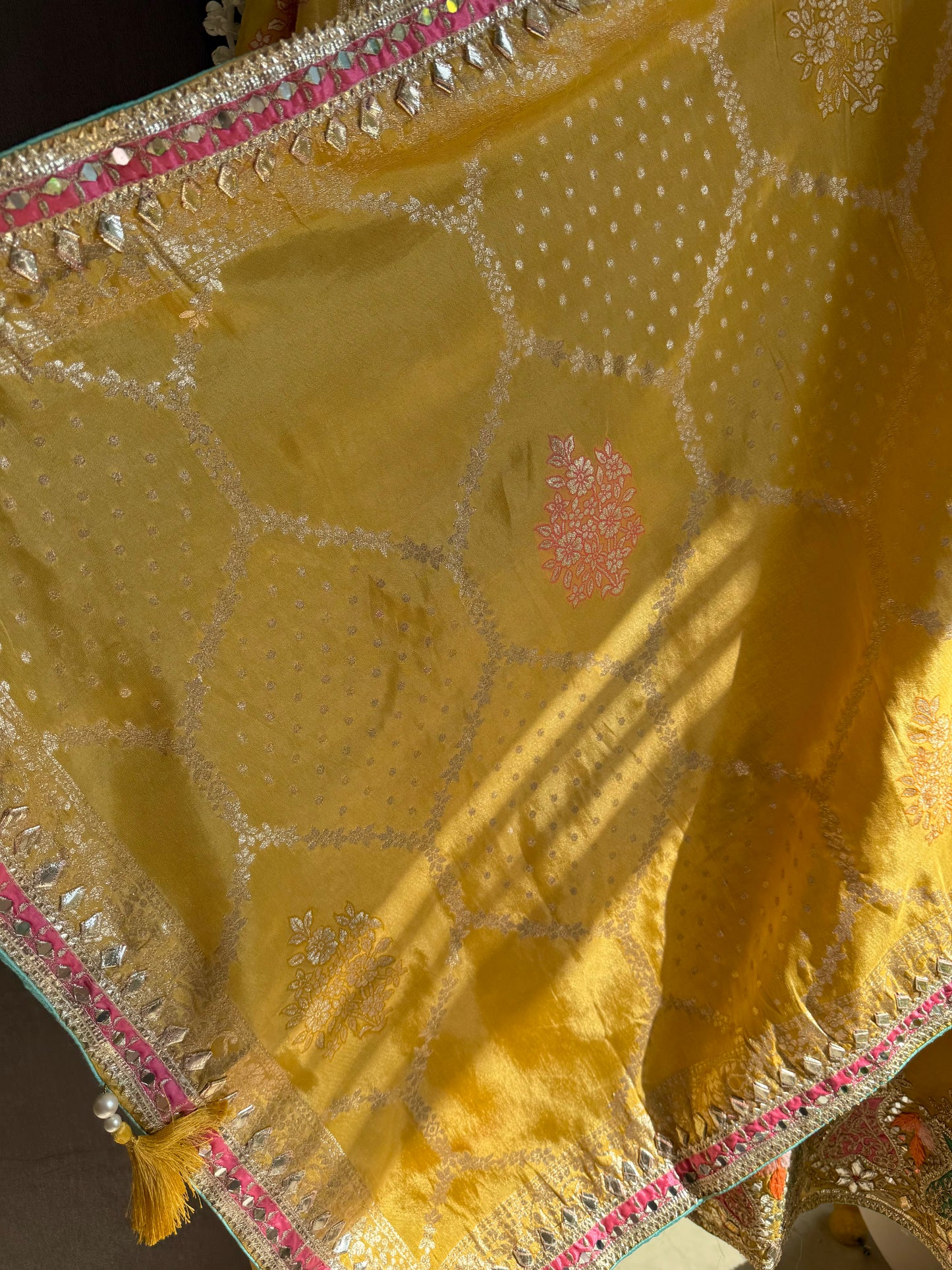 Luxurious Gotapatti Tissue silk suit