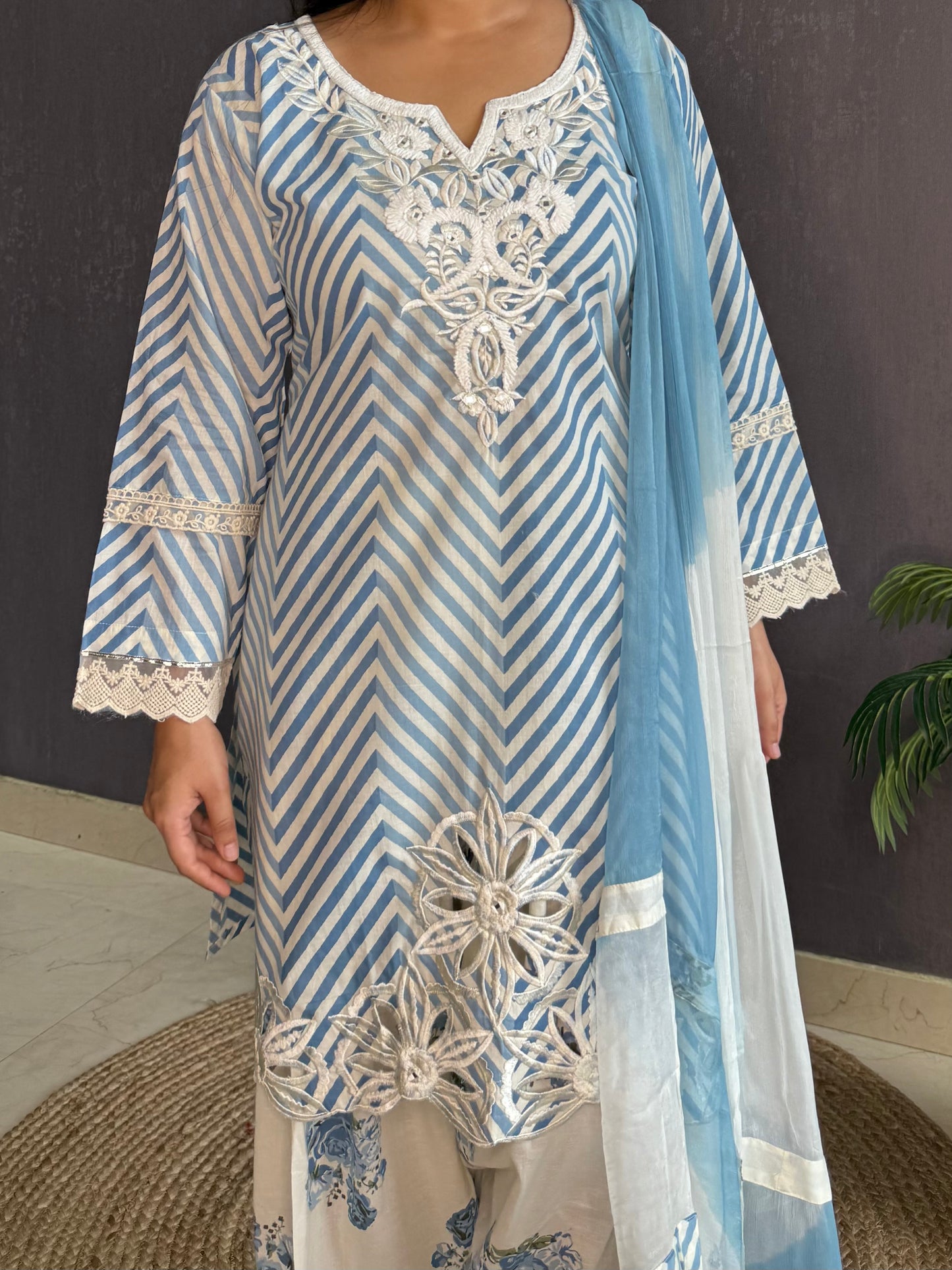 Pure cotton printed farshi kurta set