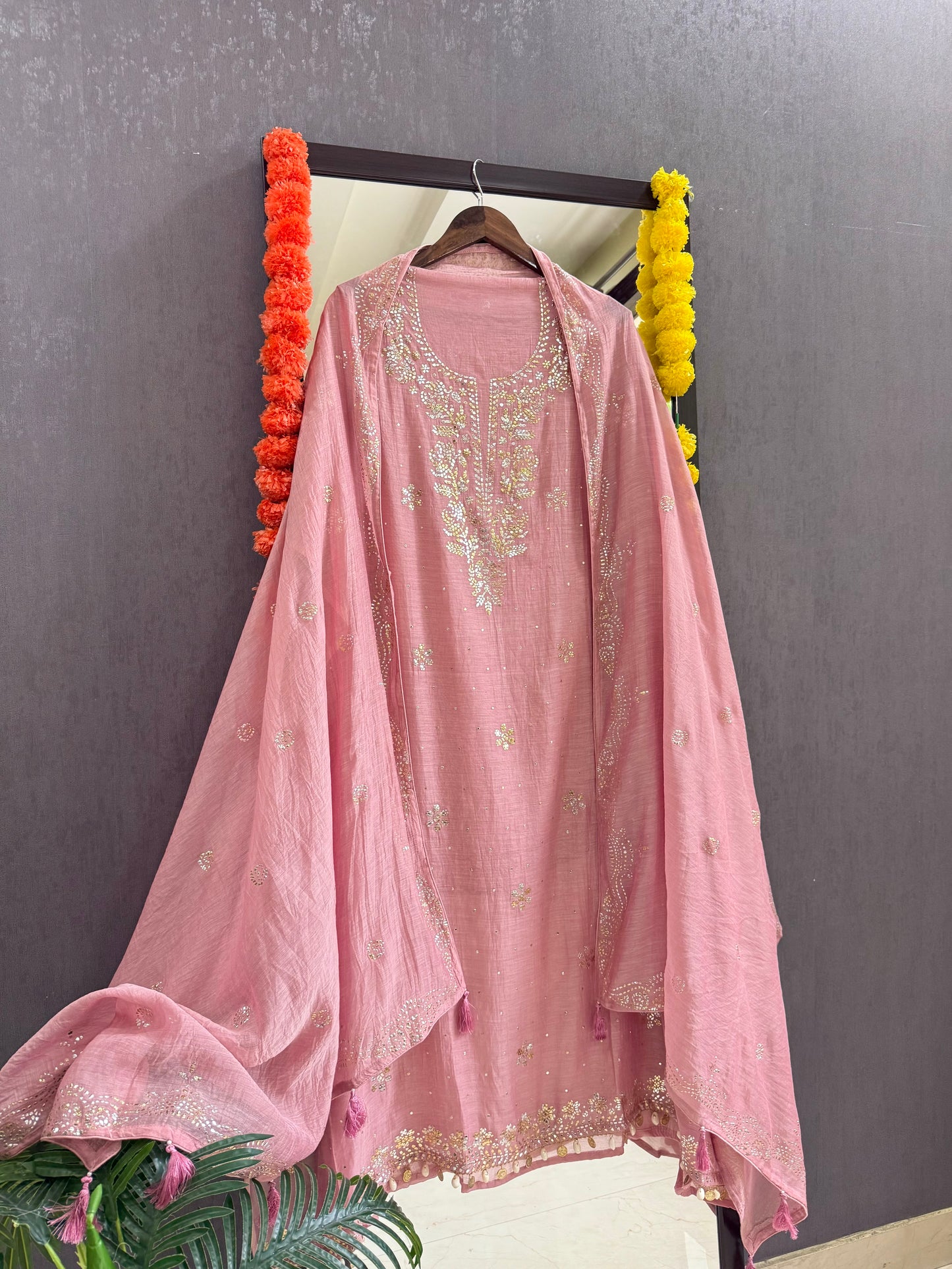 Luxurious Mul chanderi mukaish suit