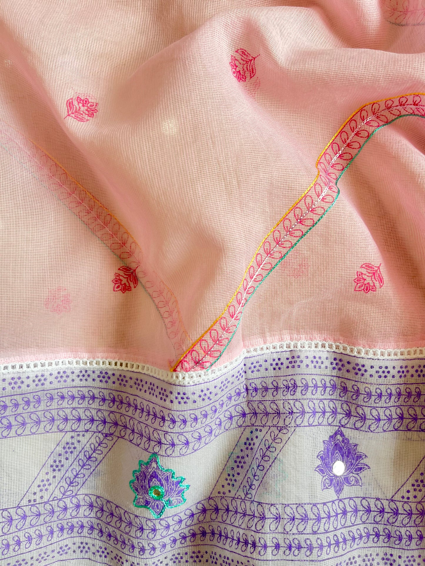 Kota doria aari work suits