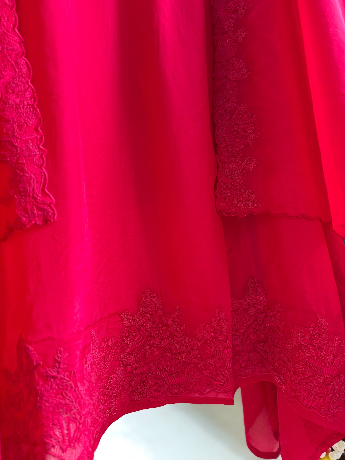 Luxurious aari work organza suit