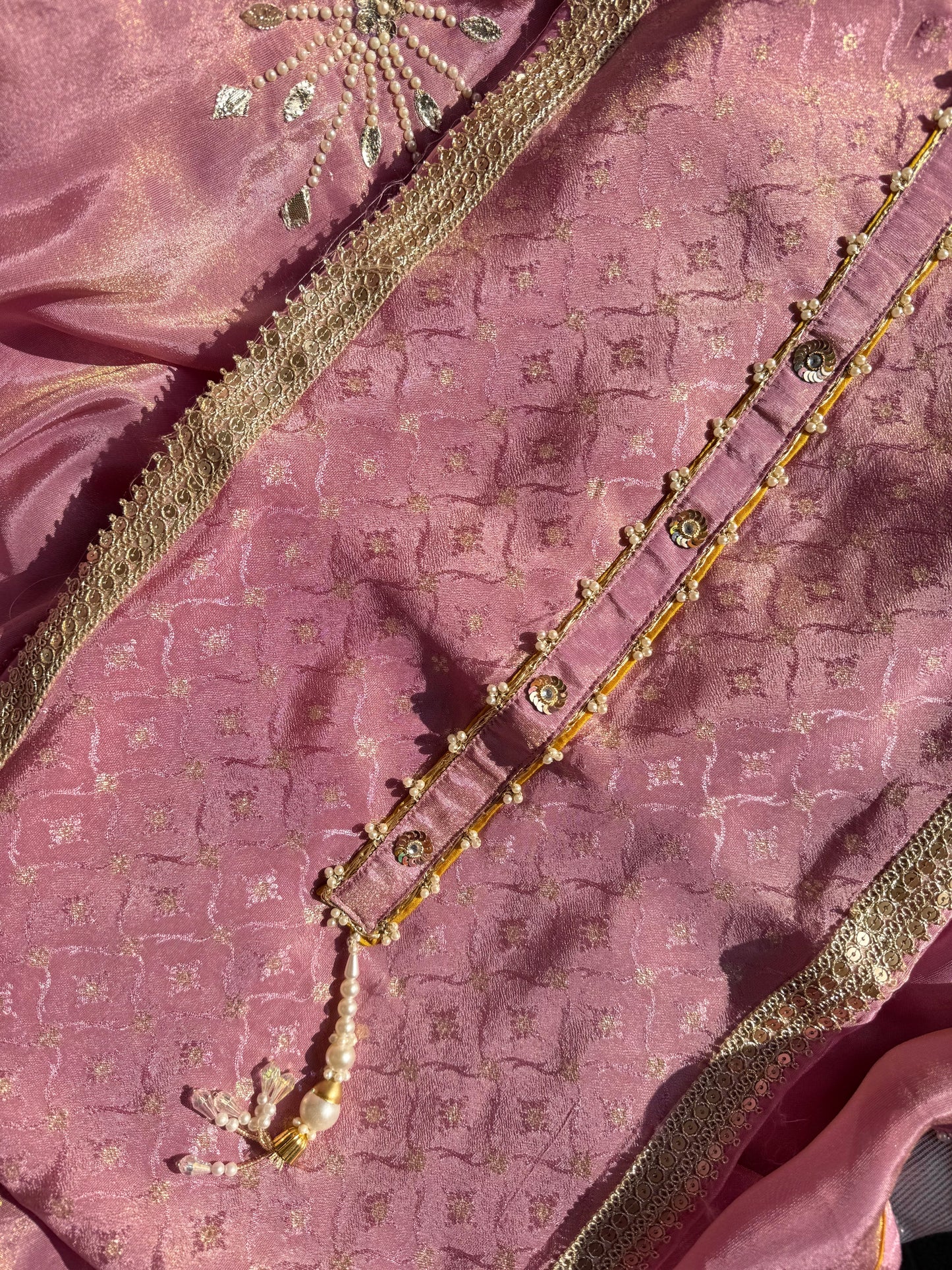 Pearl Benarsi Tissue silk suit