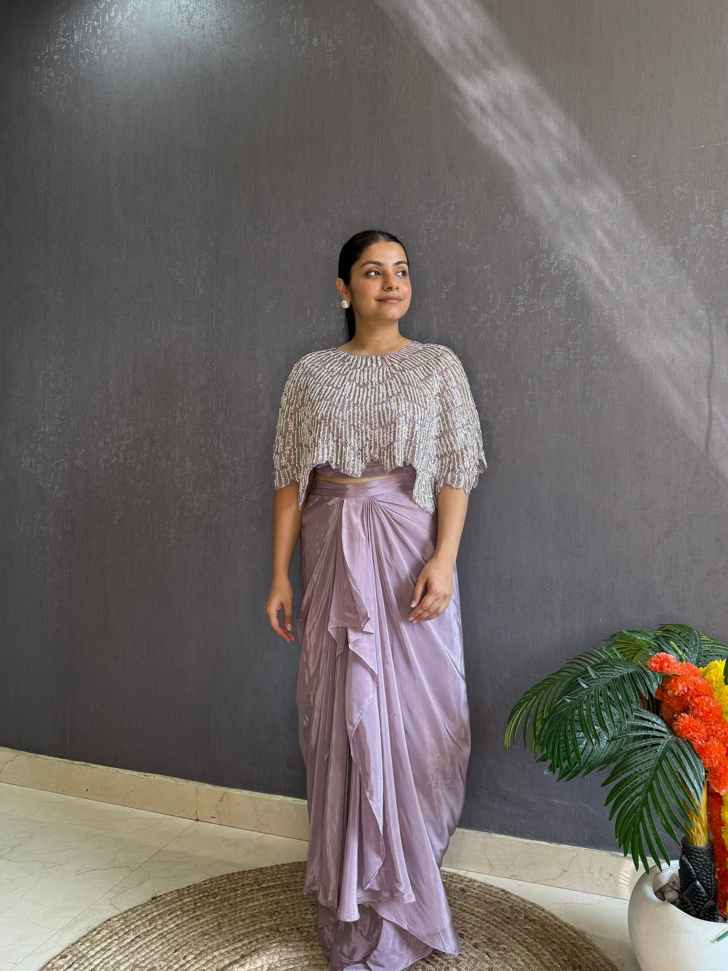 Dhoti skirt Cape set