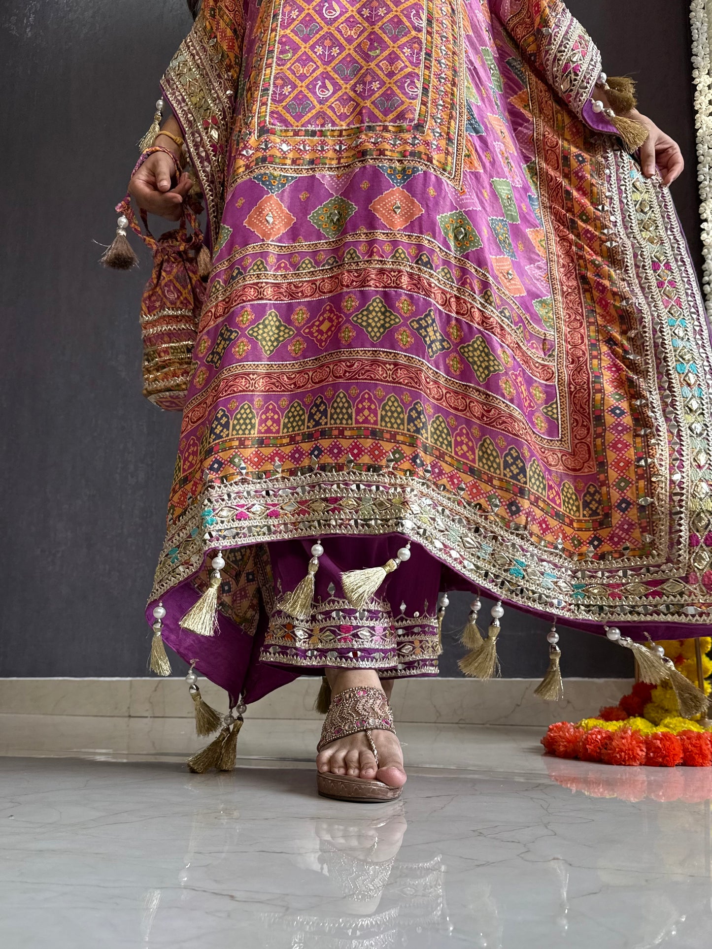 Luxurious patola kaftan set