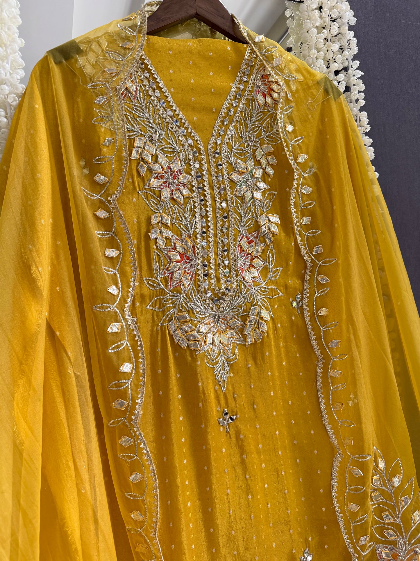 Premium Gotapatti Benarsi Tissue silk suit