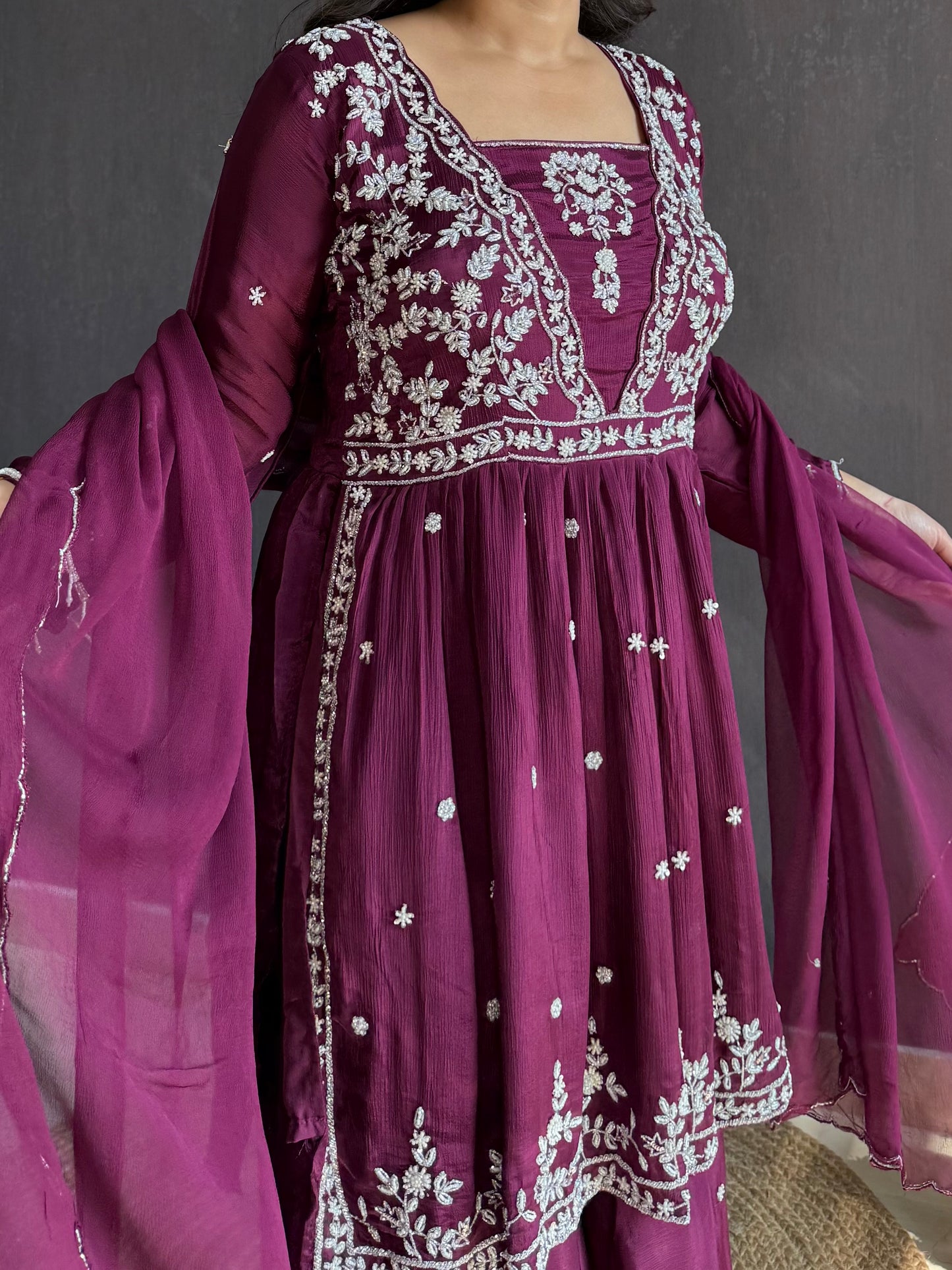 Handwork sharara set