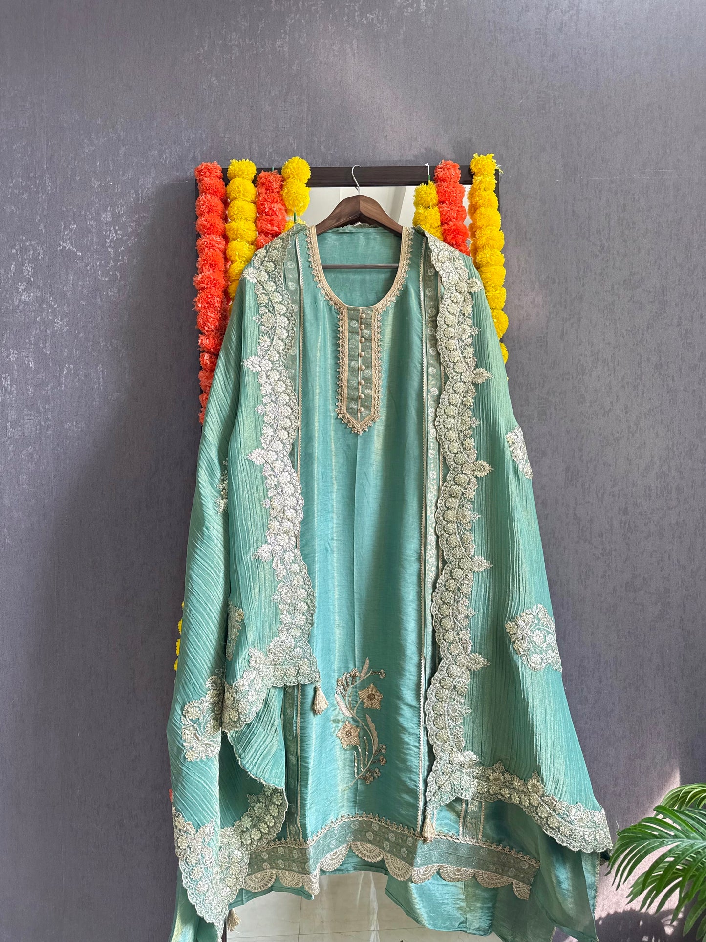 Luxurious Benarsi Tissue silk suit