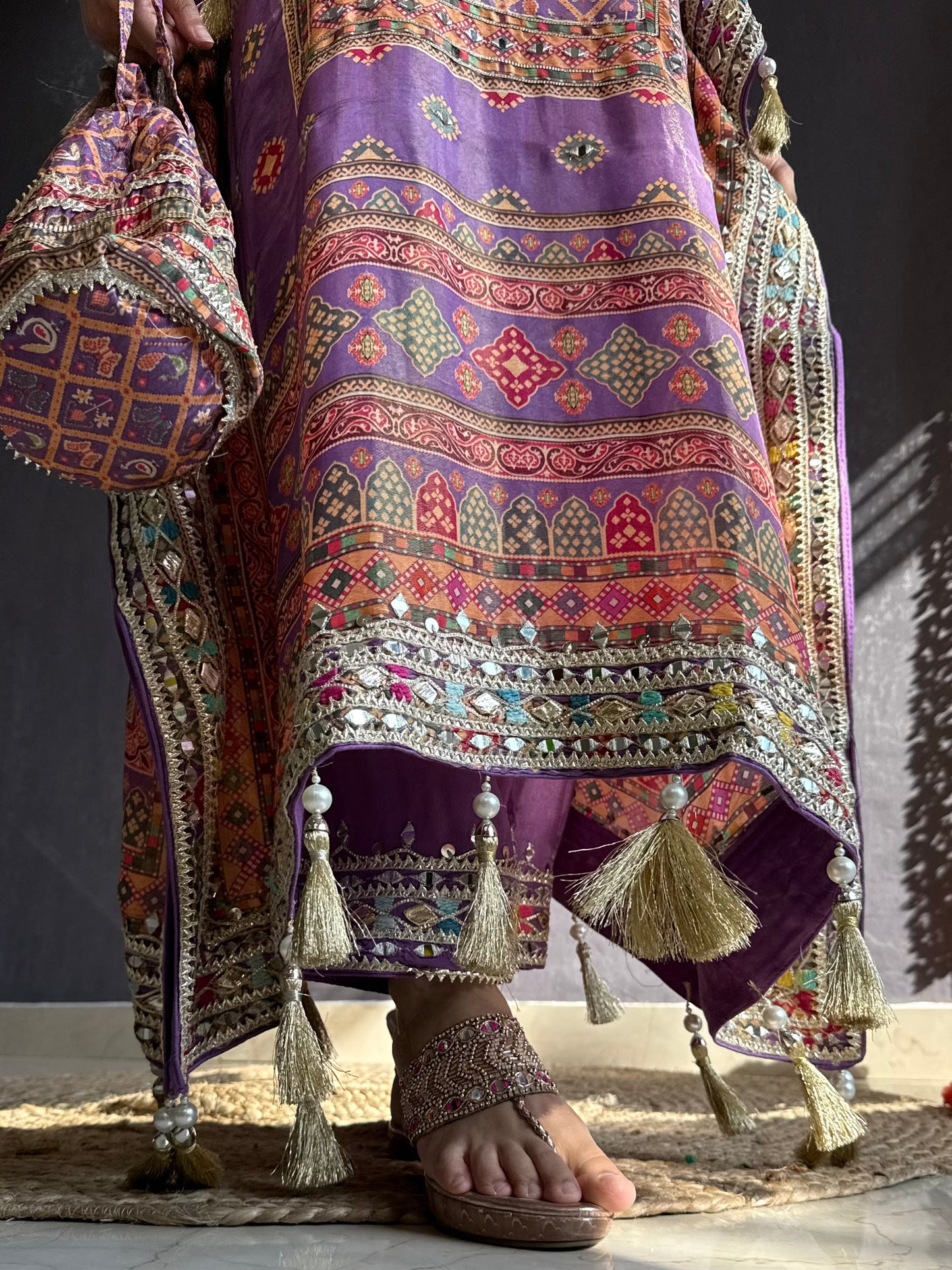 Luxurious patola kaftan set