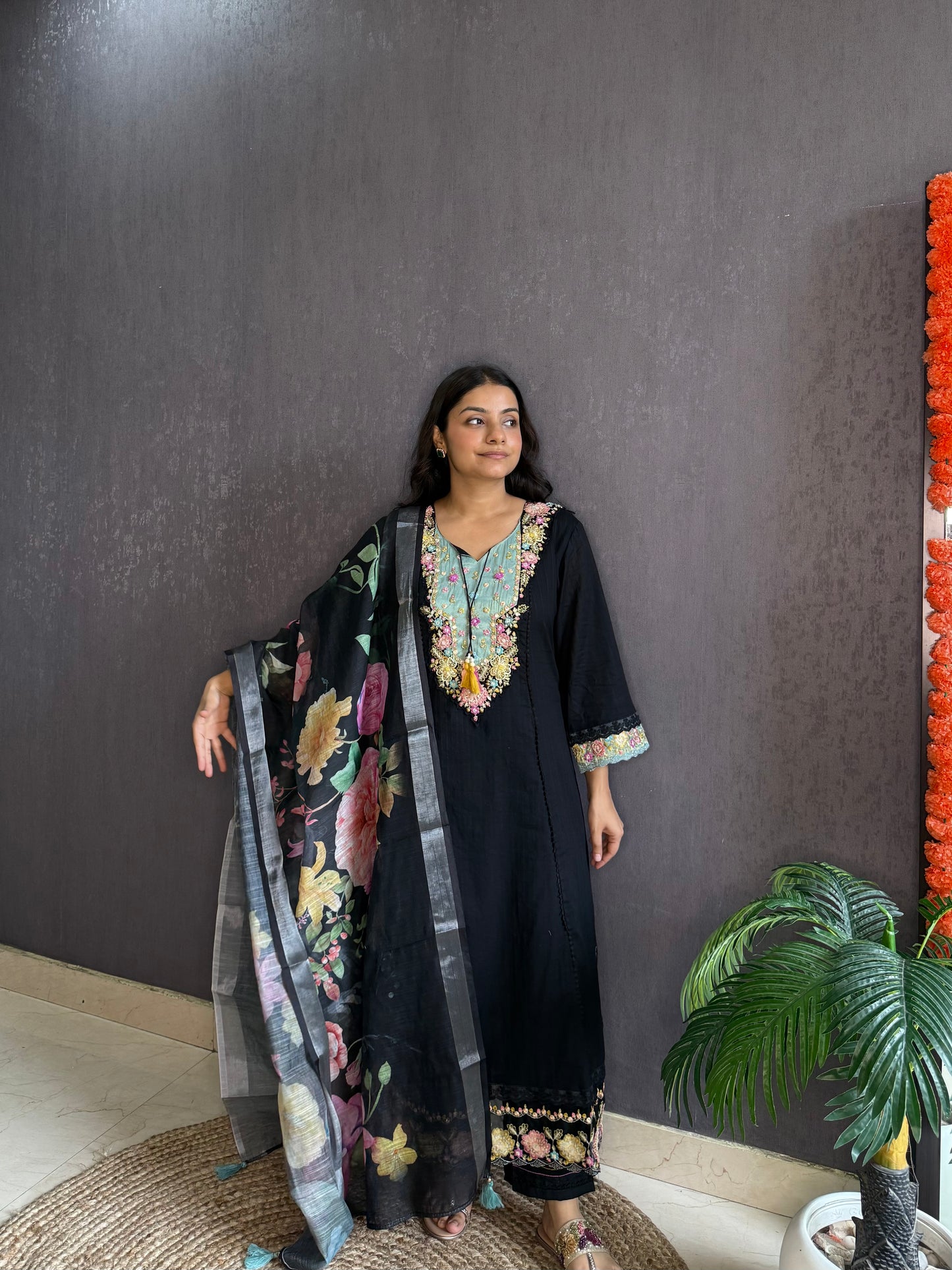 Aline cotton Handwork suit