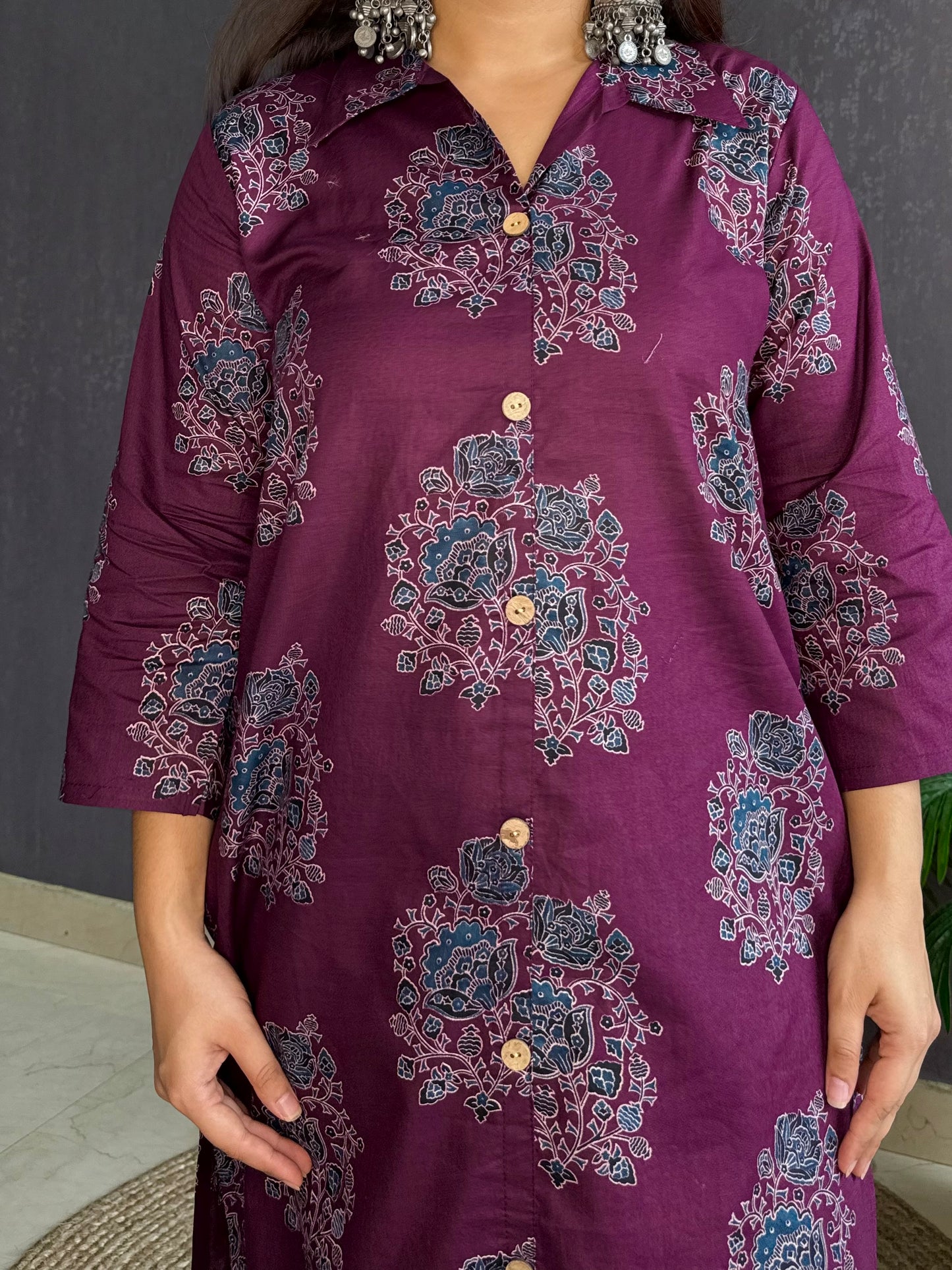 Pure cotton Ajrakh Coord set