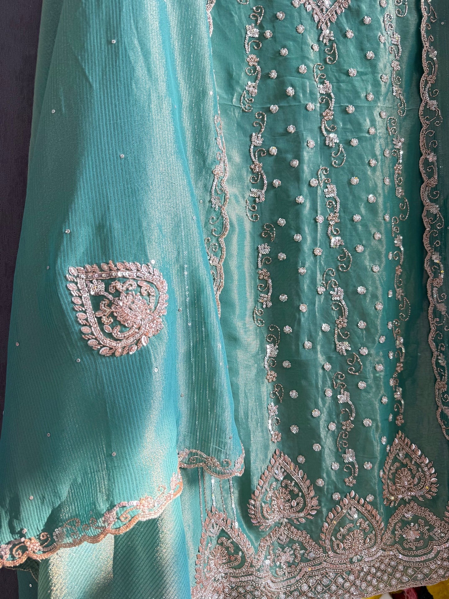 Luxurious hearts handwork suit