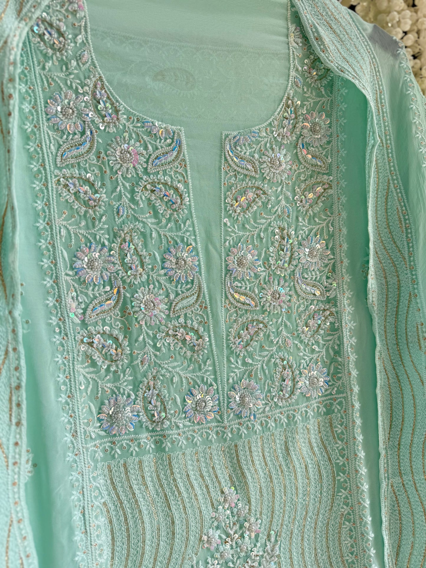 Lucknowi chikankari handwork suit