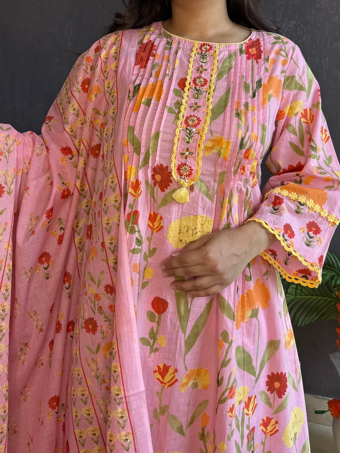 Florals Pure cotton kurta set