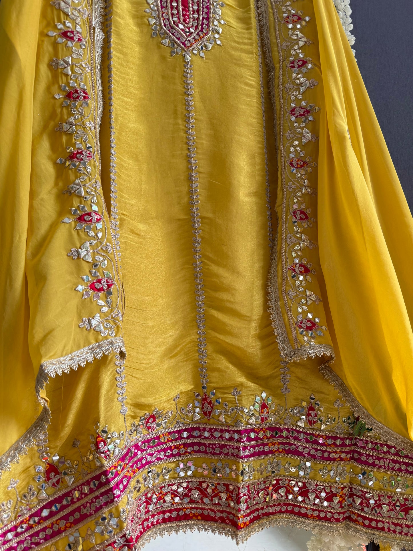 Luxurious Gotapatti Pure Tissue silk suit