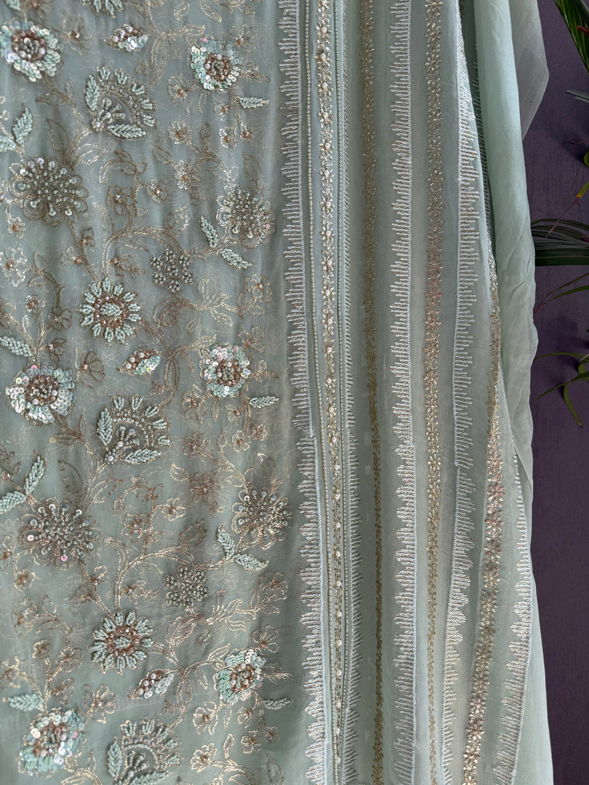 Pitta work crystal handwork suit