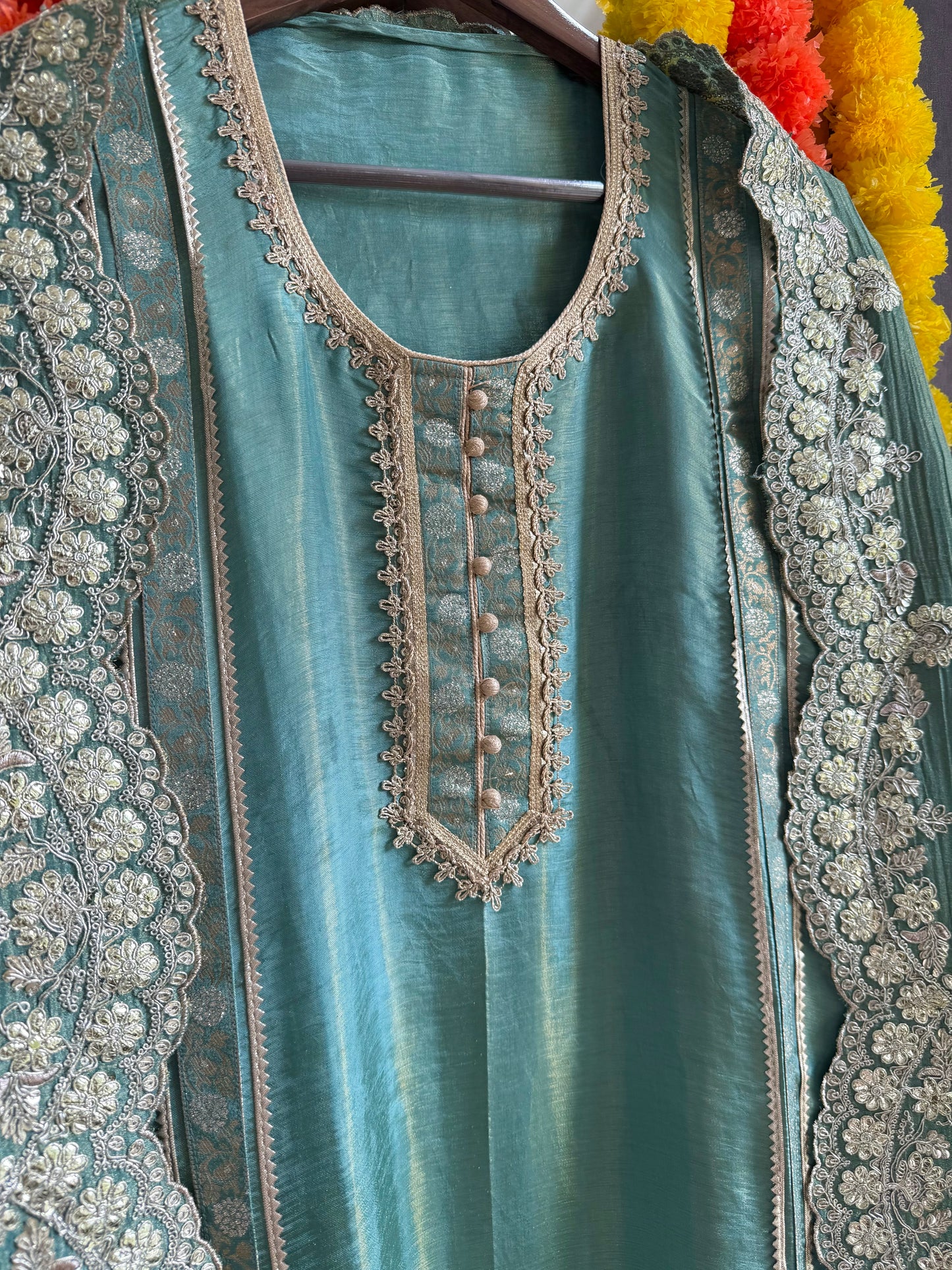 Luxurious Benarsi Tissue silk suit