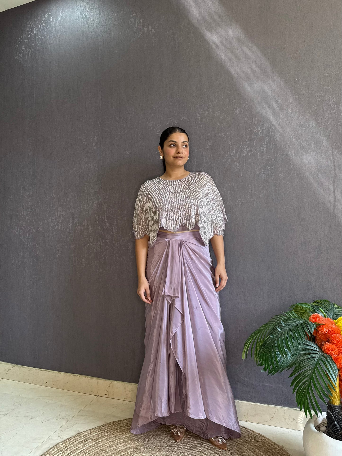 Dhoti skirt Cape set