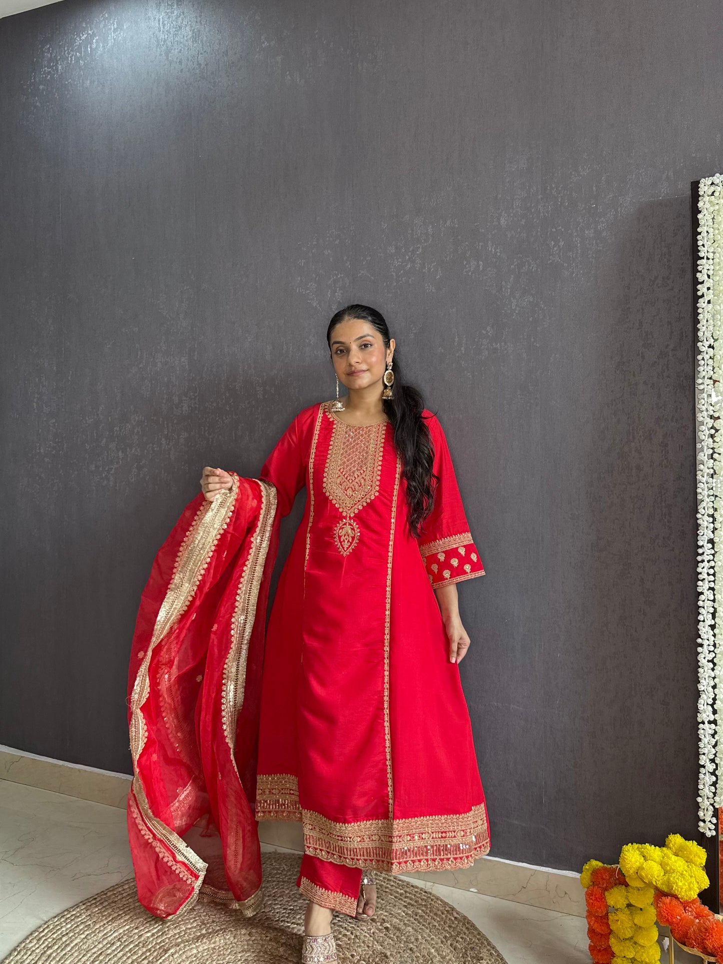 Aline Aari work suit set
