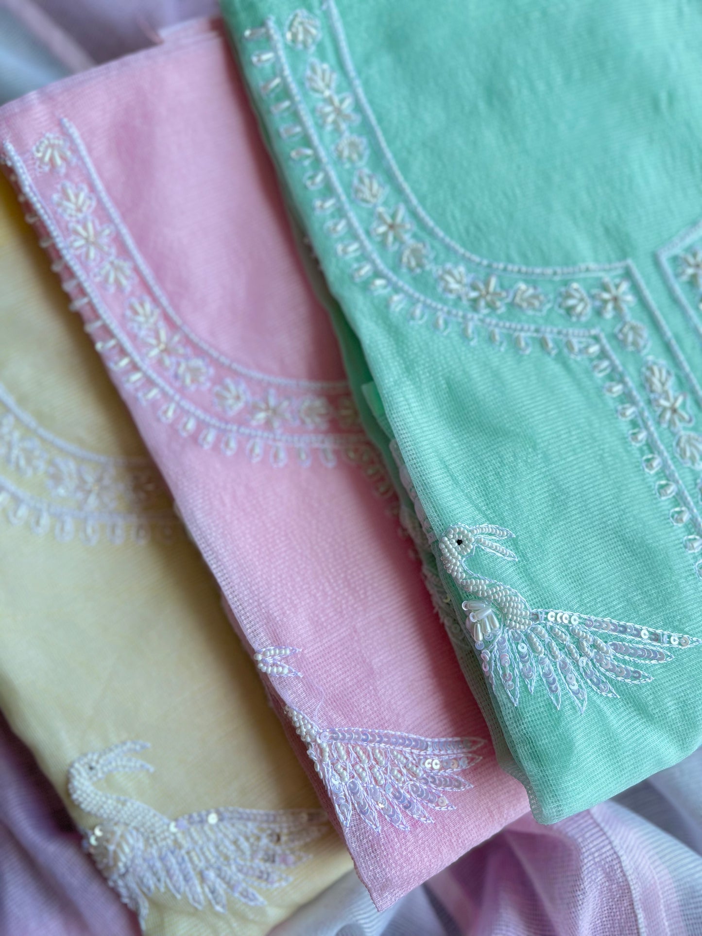 Kota doria pearlwork suits