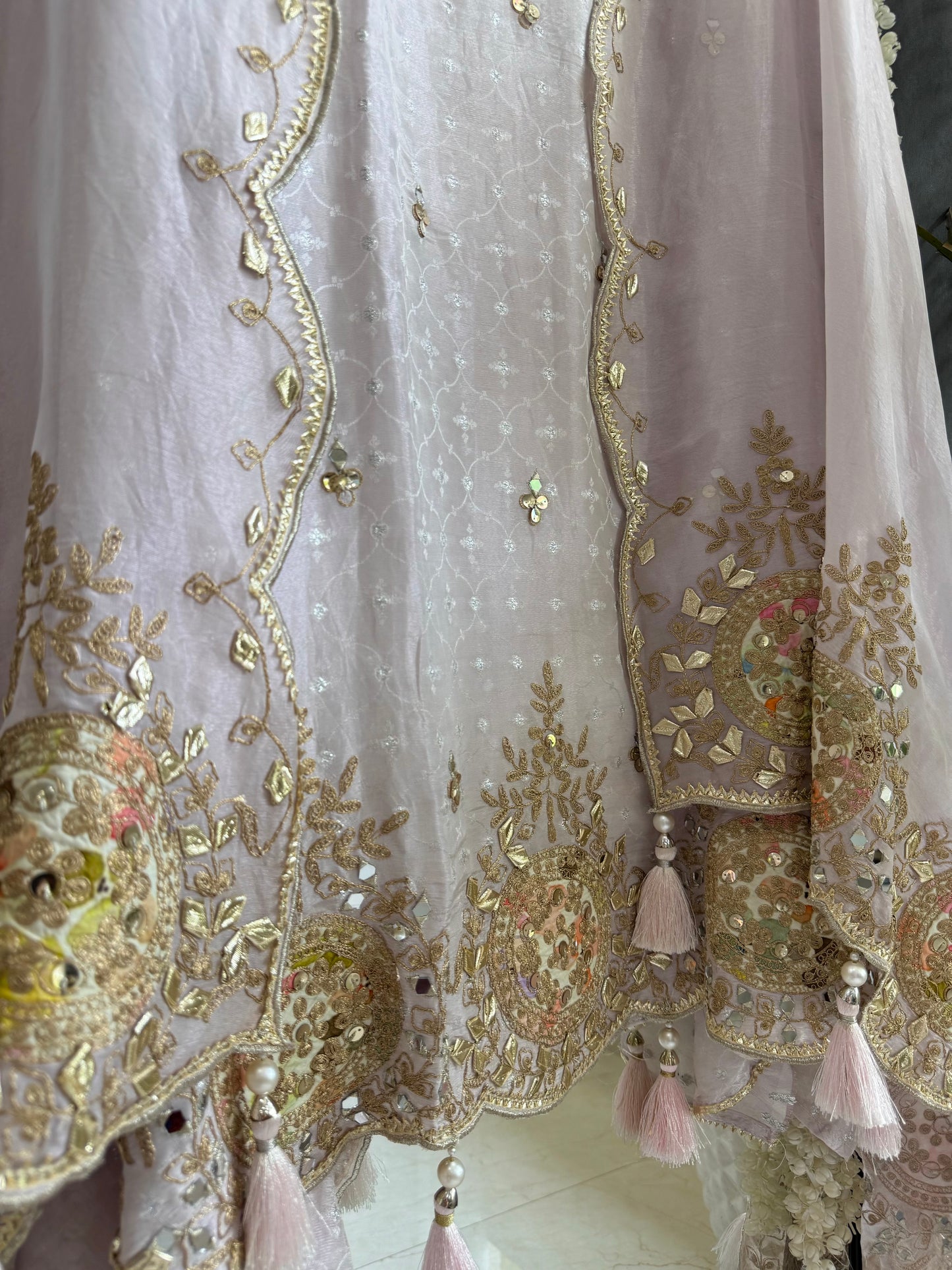 Luxurious Gotapatti Dori work Tissue silk suit